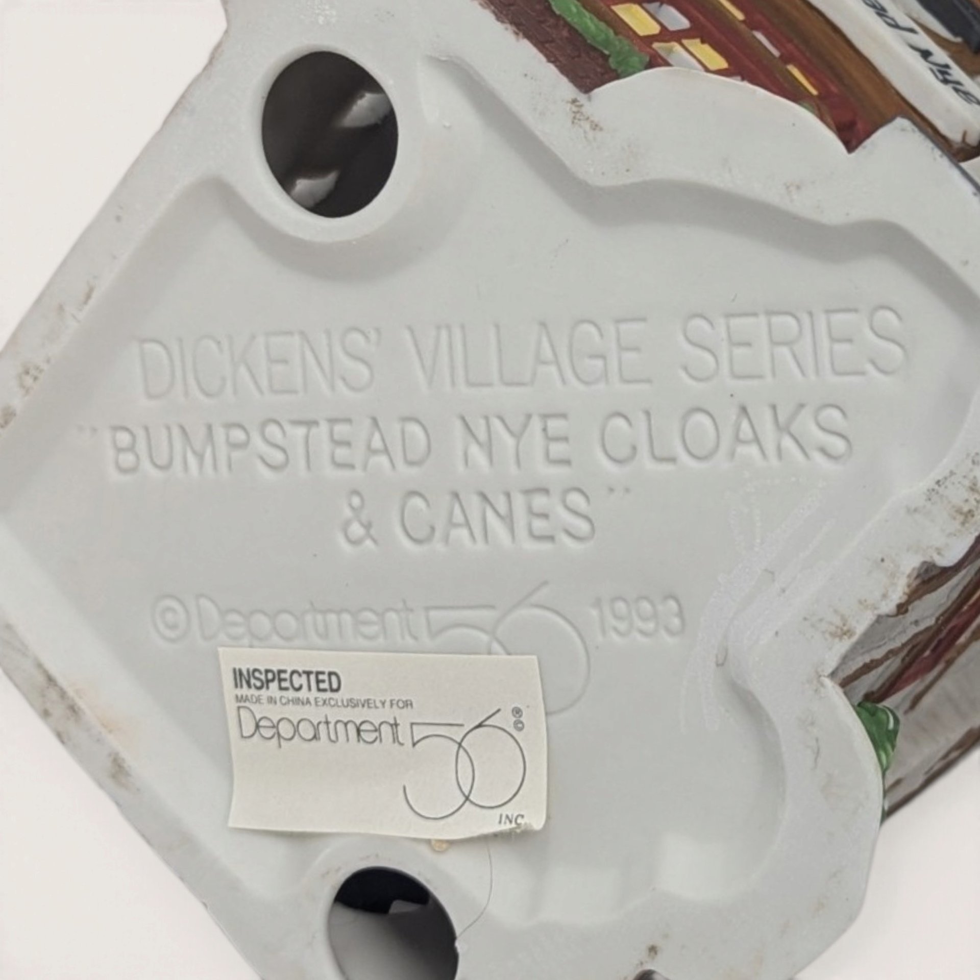 Vintage 1993 Dept 56 Bumpstead Nye Cloaks And Canes Dickens Village