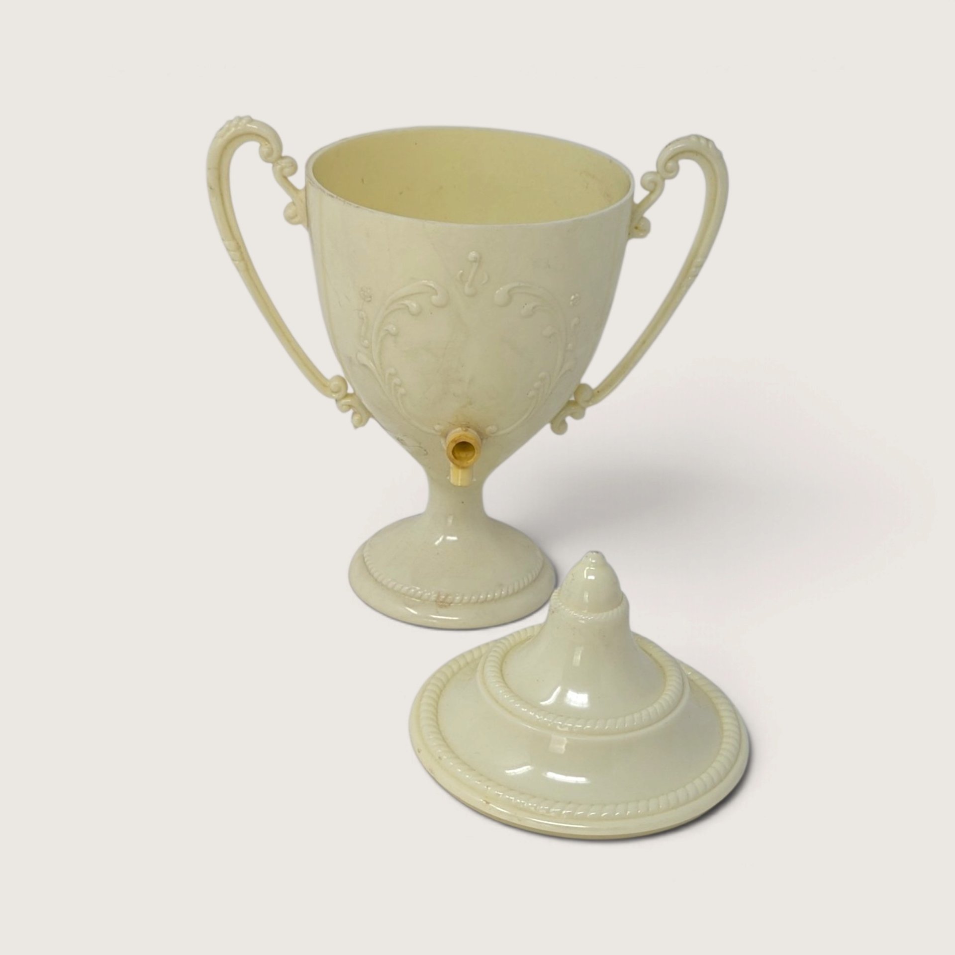 Vintage Yellow Plastic Child Serving Set Tea 
