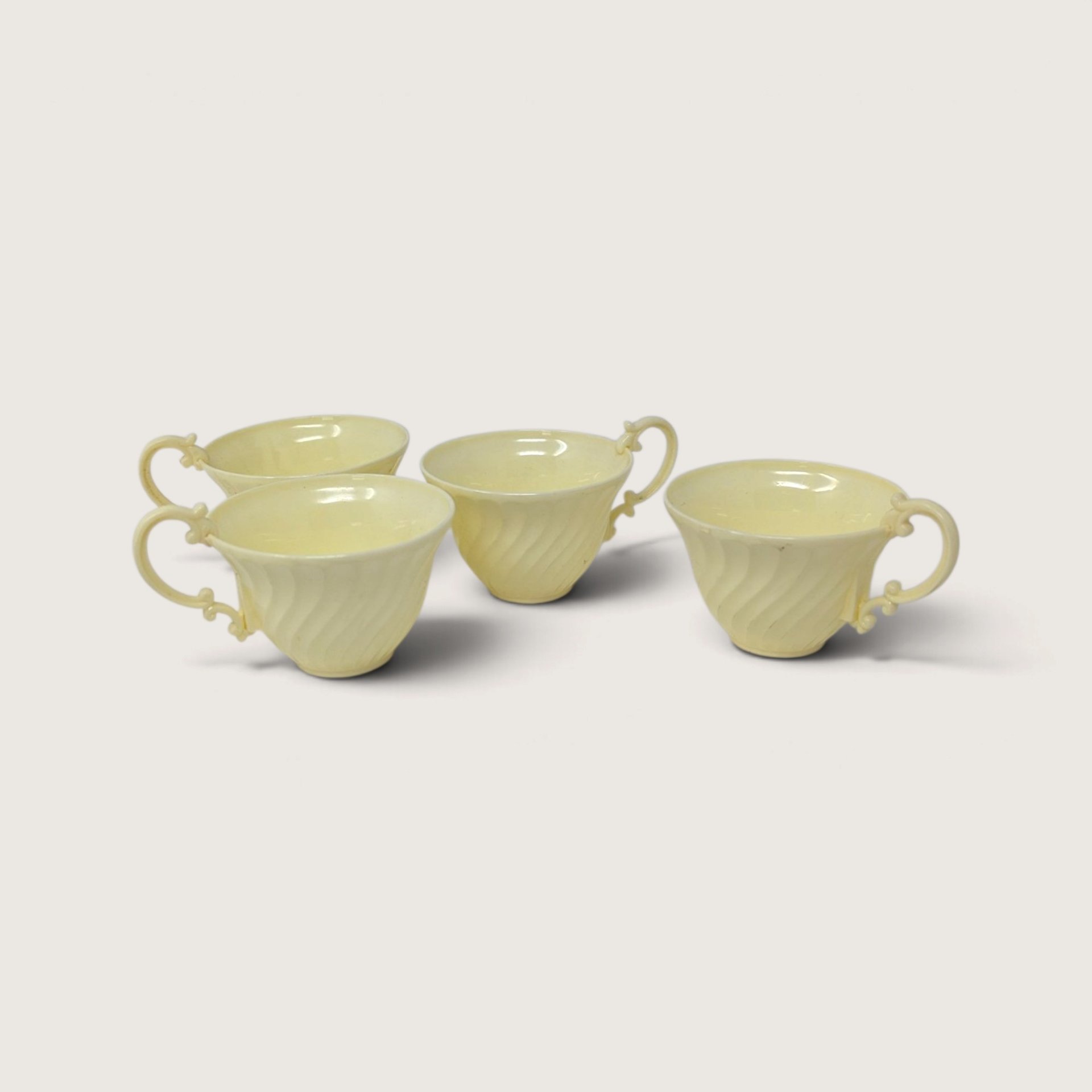 Vintage Yellow Plastic Child Serving Set Tea 