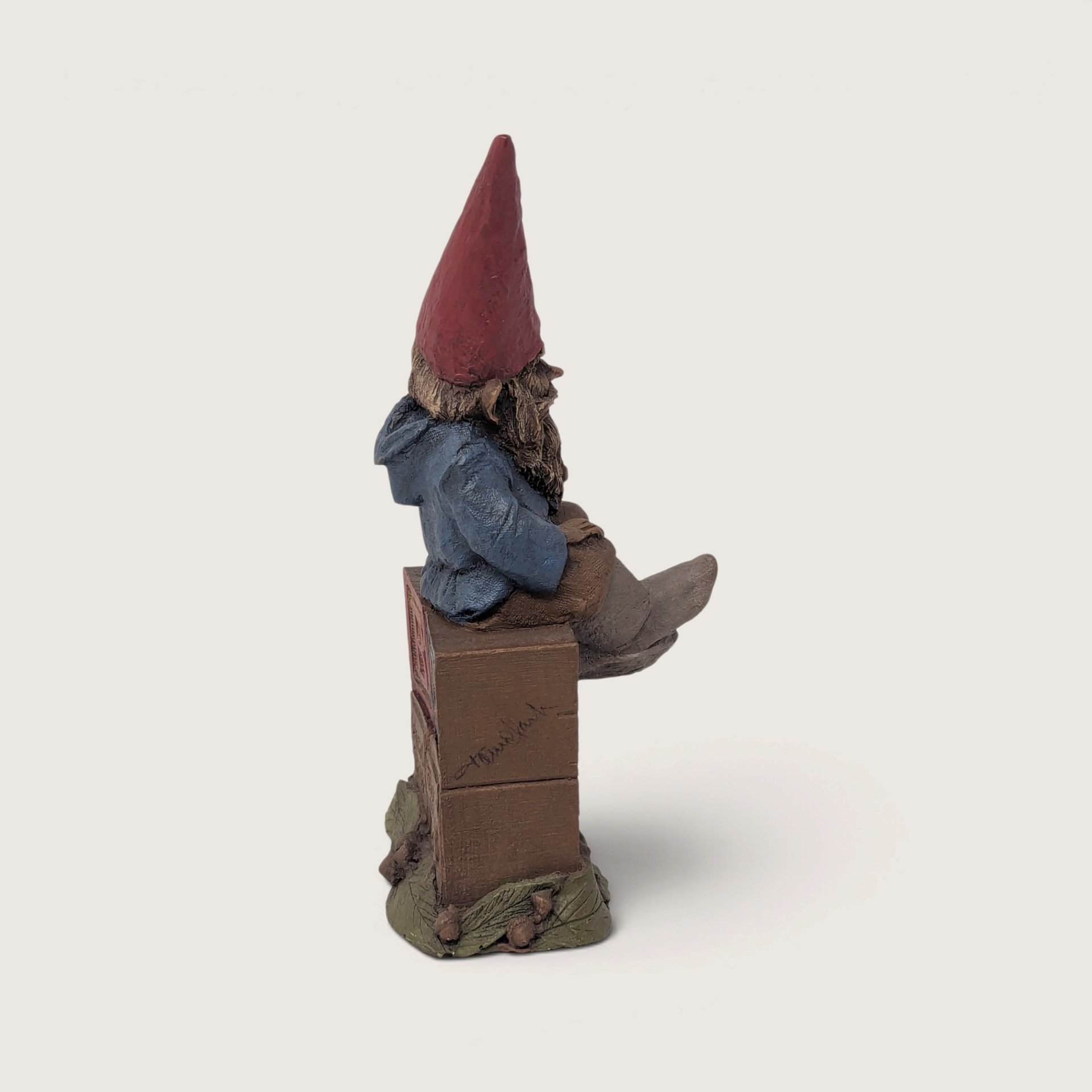 Vintage 1984 Tom Clark Spock Gnome Figurine on Love Blocks Signed
