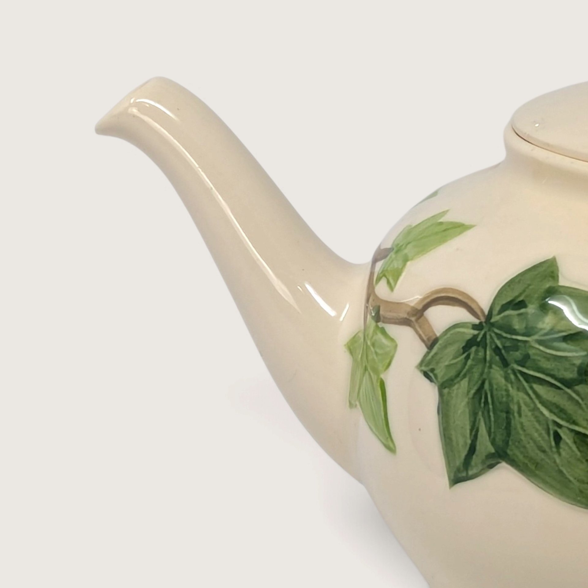 Vintage Franciscan Ivy Teapot Hand Decorated Ceramic