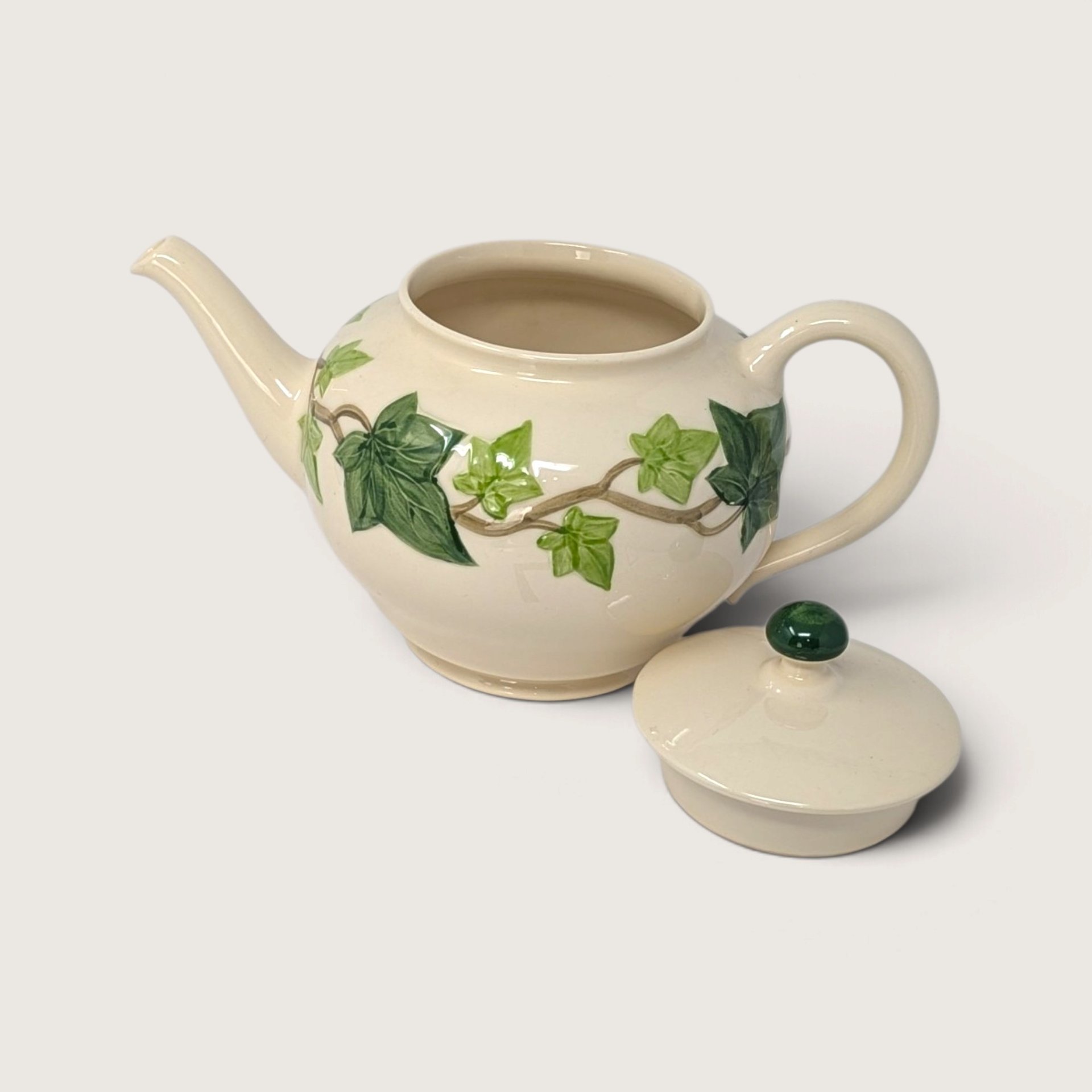 Vintage Franciscan Ivy Teapot Hand Decorated Ceramic