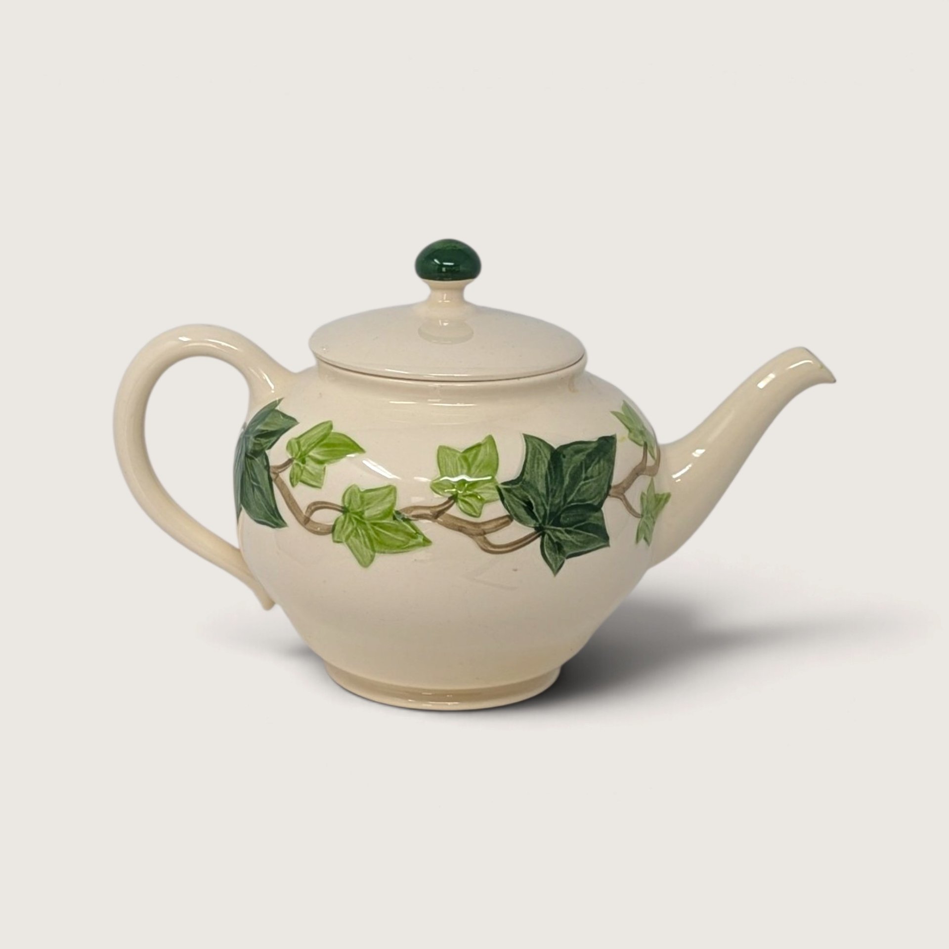 Vintage Franciscan Ivy Teapot Hand Decorated Ceramic