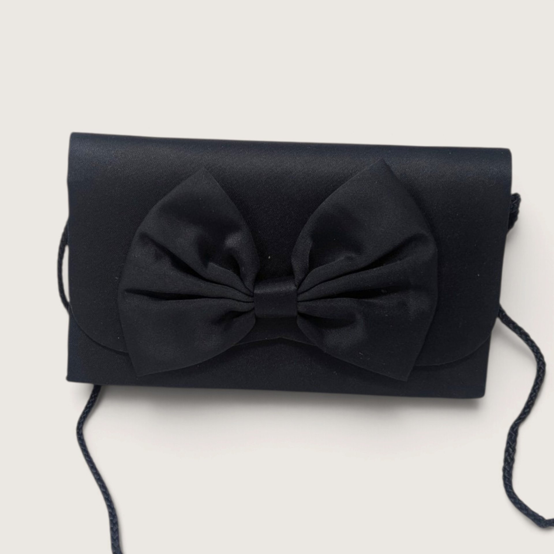 Vintage Milor Black Satin Evening Bag