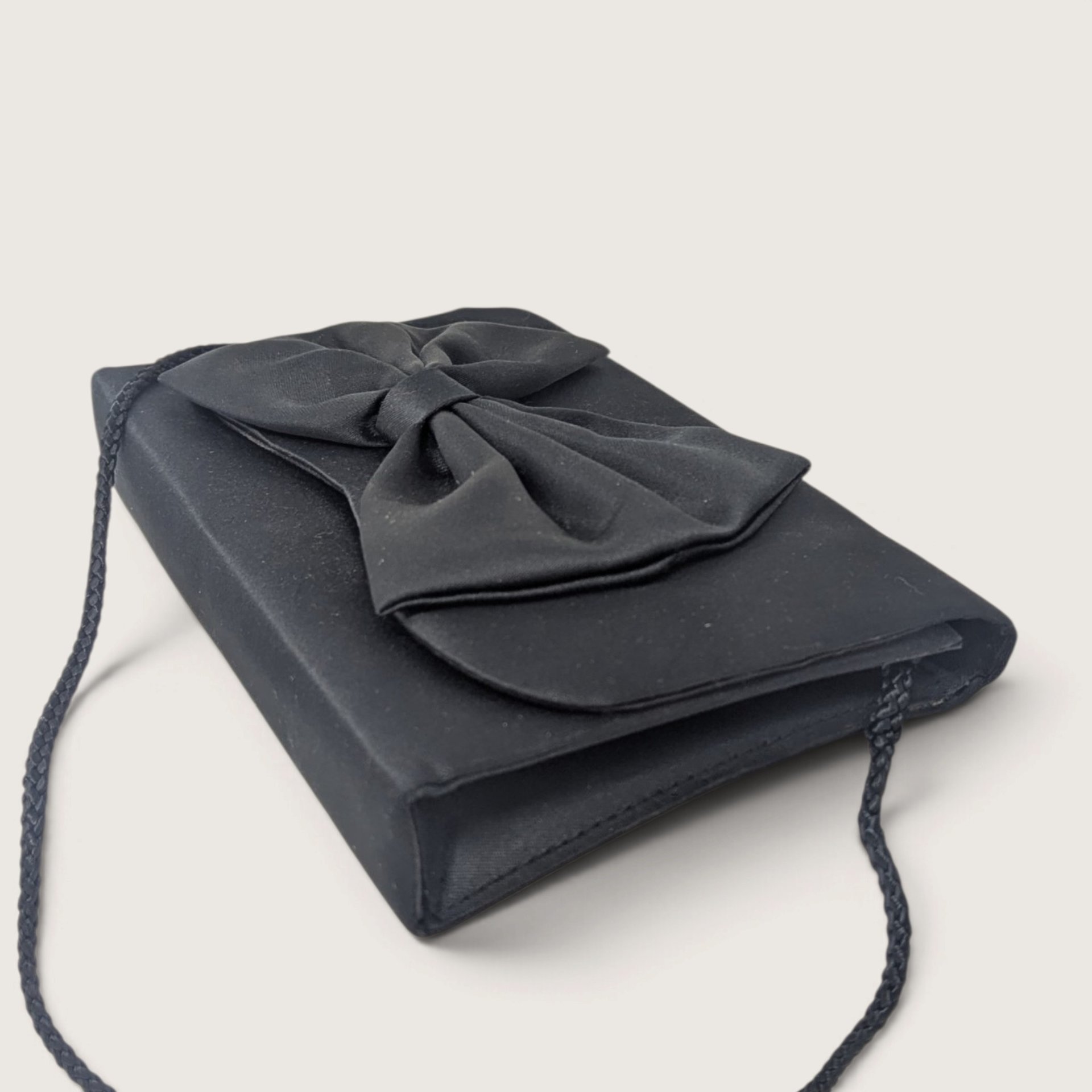 Vintage Milor Black Satin Evening Bag
