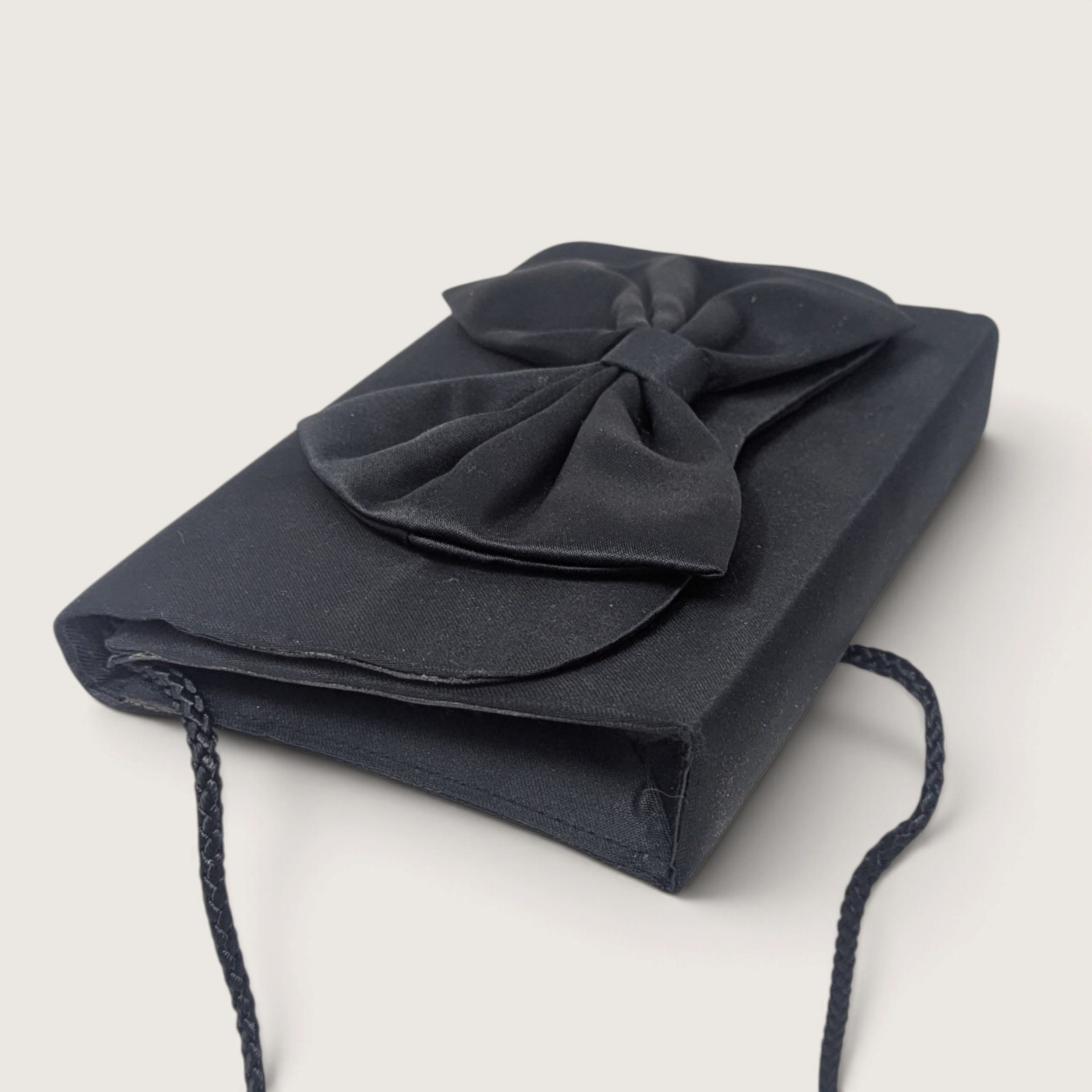 Vintage Milor Black Satin Evening Bag