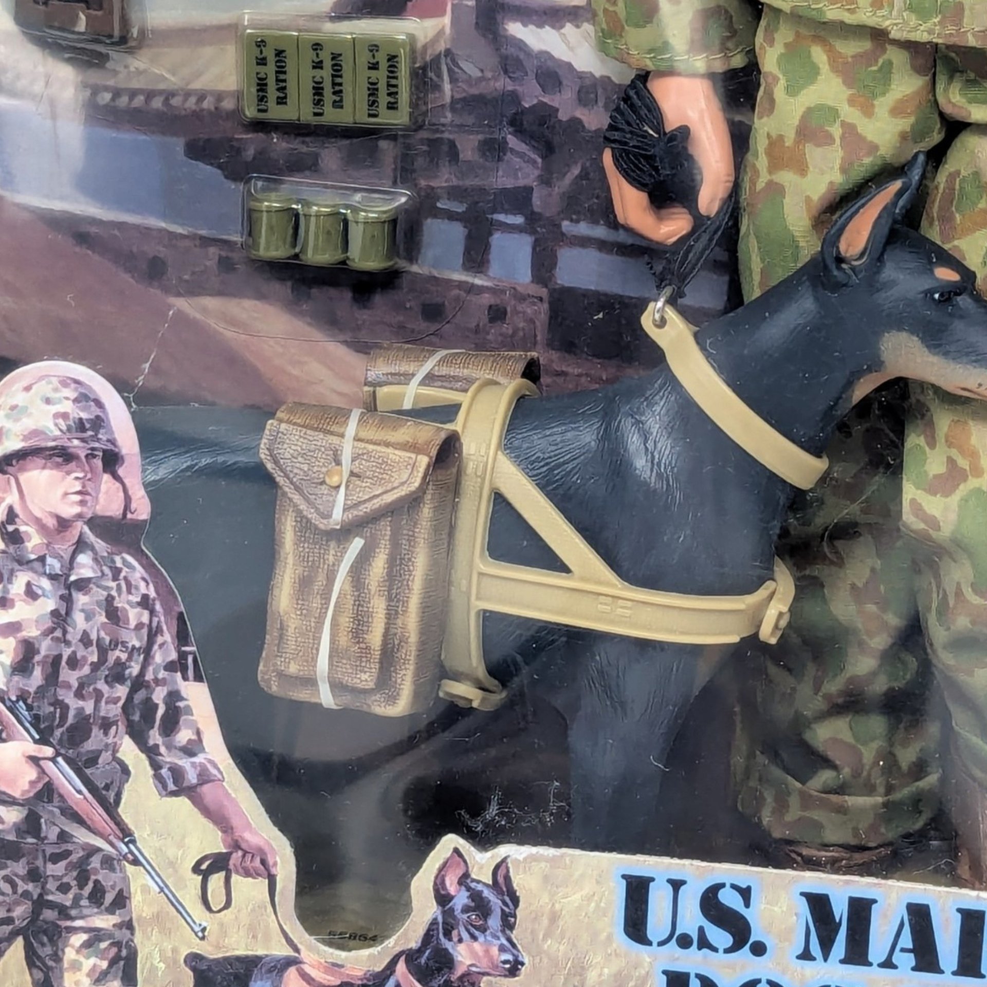 Vintage 1999 Hasbro GI Joe US Marine Dog Unit 12 Inch Action Figure