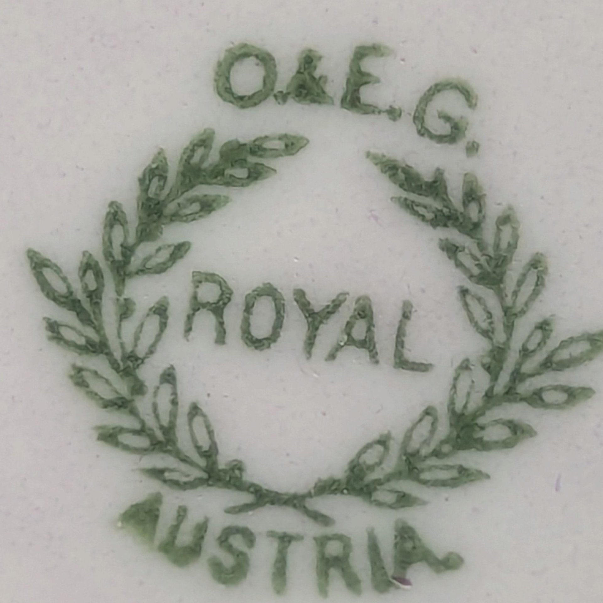 Antique OE & EG Royal Austria Footed Porcelain Trinket Box