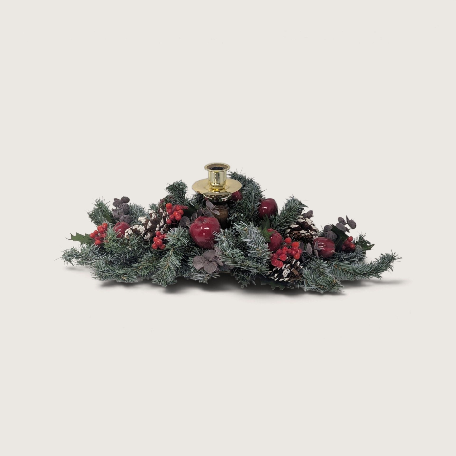 Vintage Home Interiors Christmas Taper Candle Holder Centerpiece