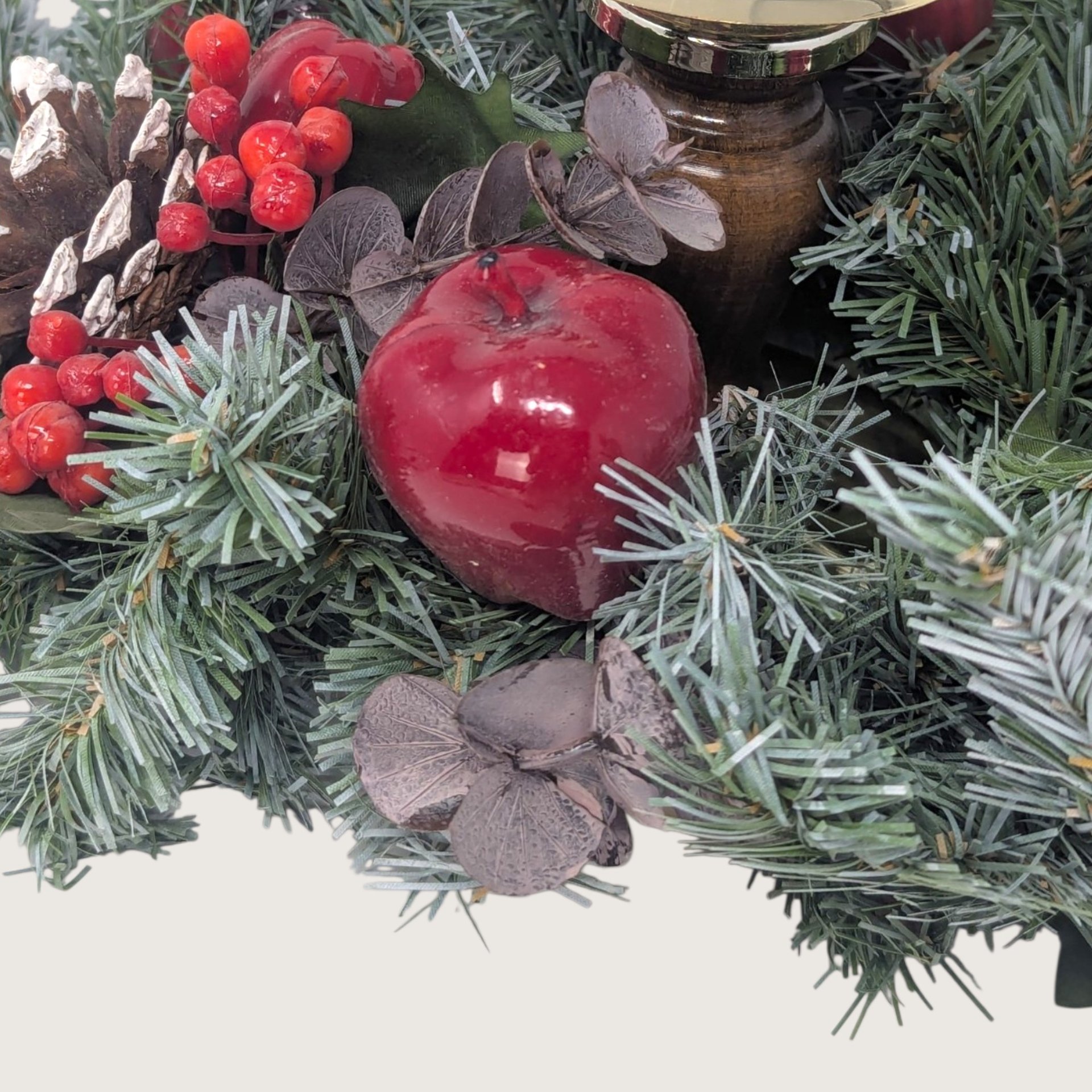 Vintage Home Interiors Christmas Taper Candle Holder Centerpiece