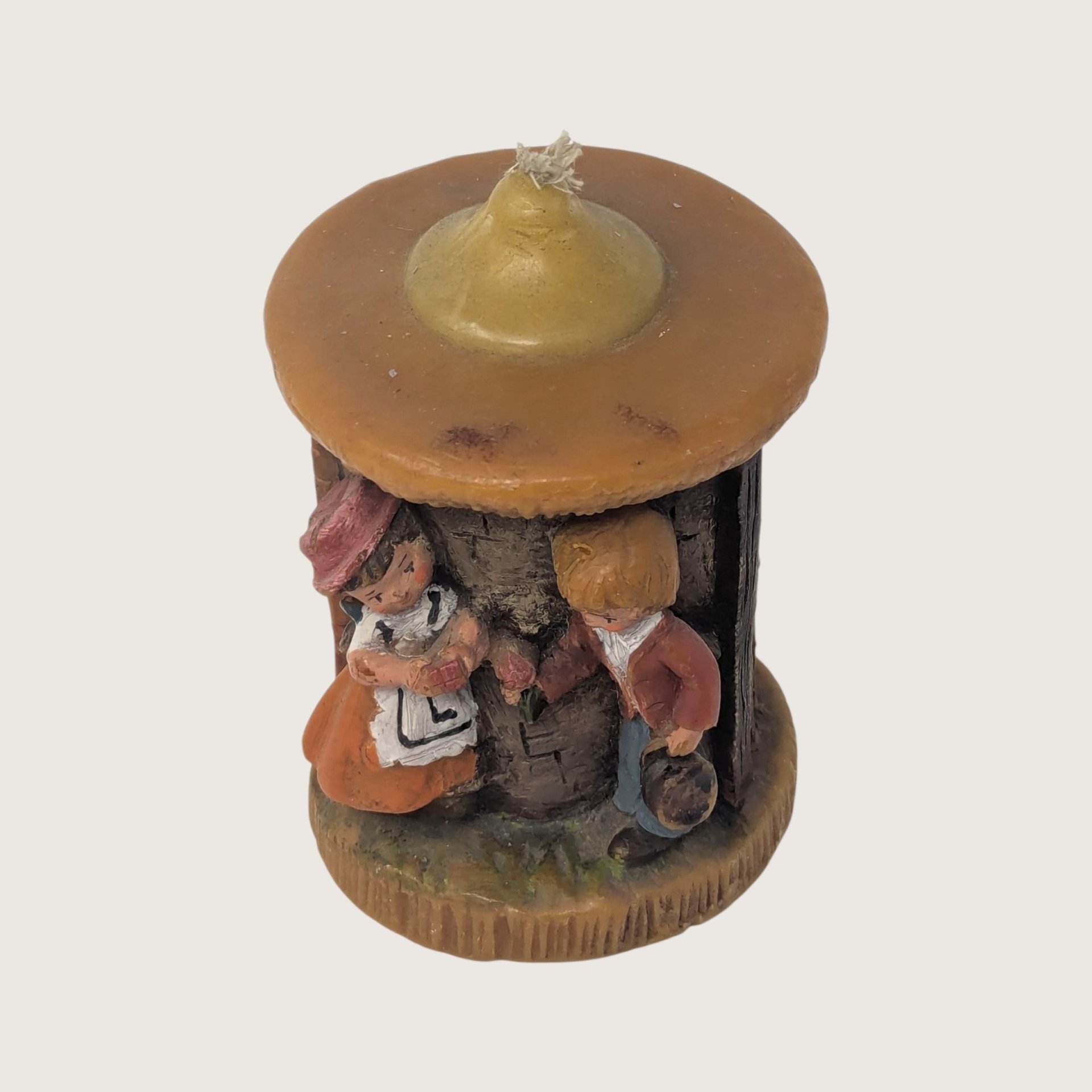 Vintage Gunter Kerzen Walldurn Carved Wax Candle Germany