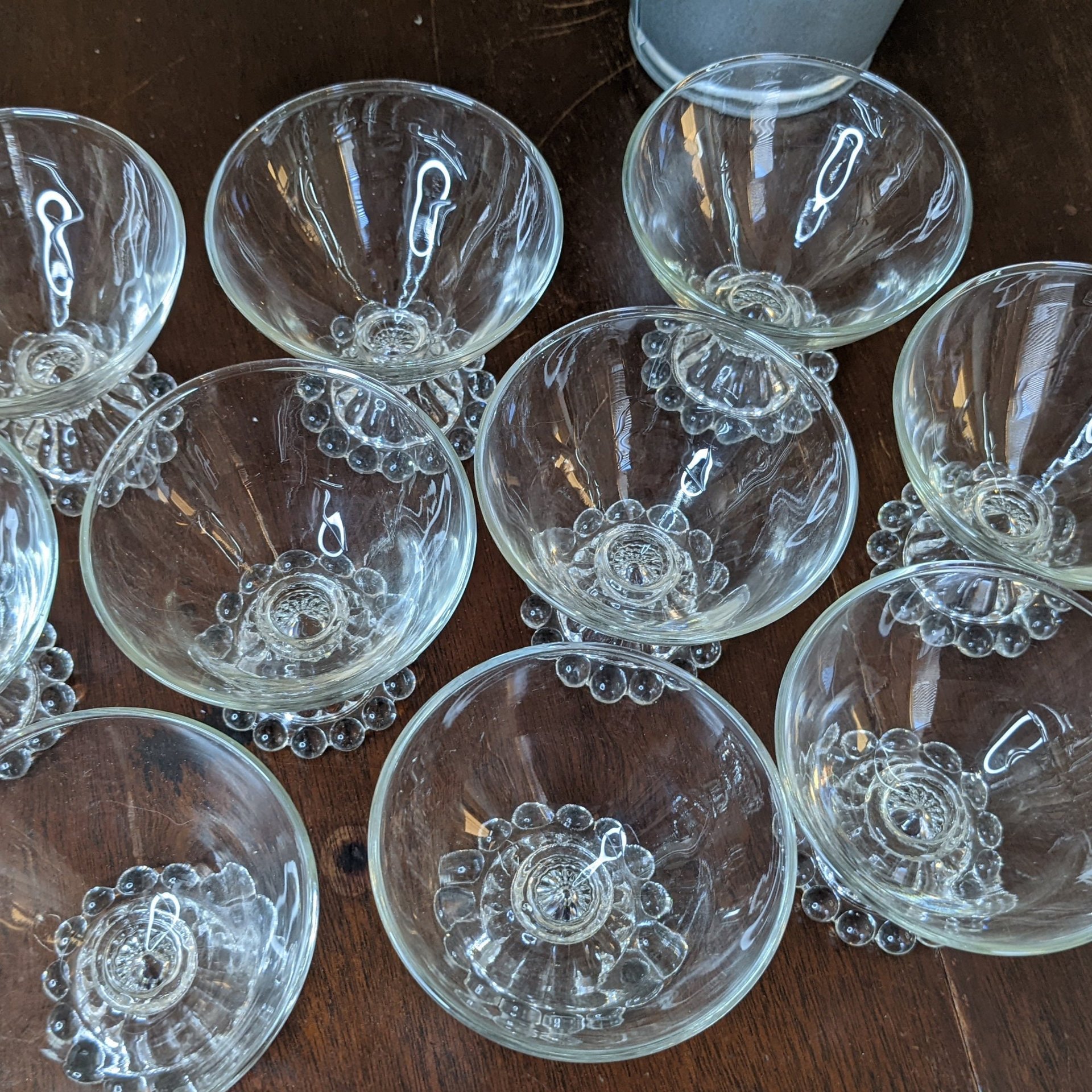 1950s Vintage Anchor Hocking Berwick Boopie Champagne Glasses (Set of 10)