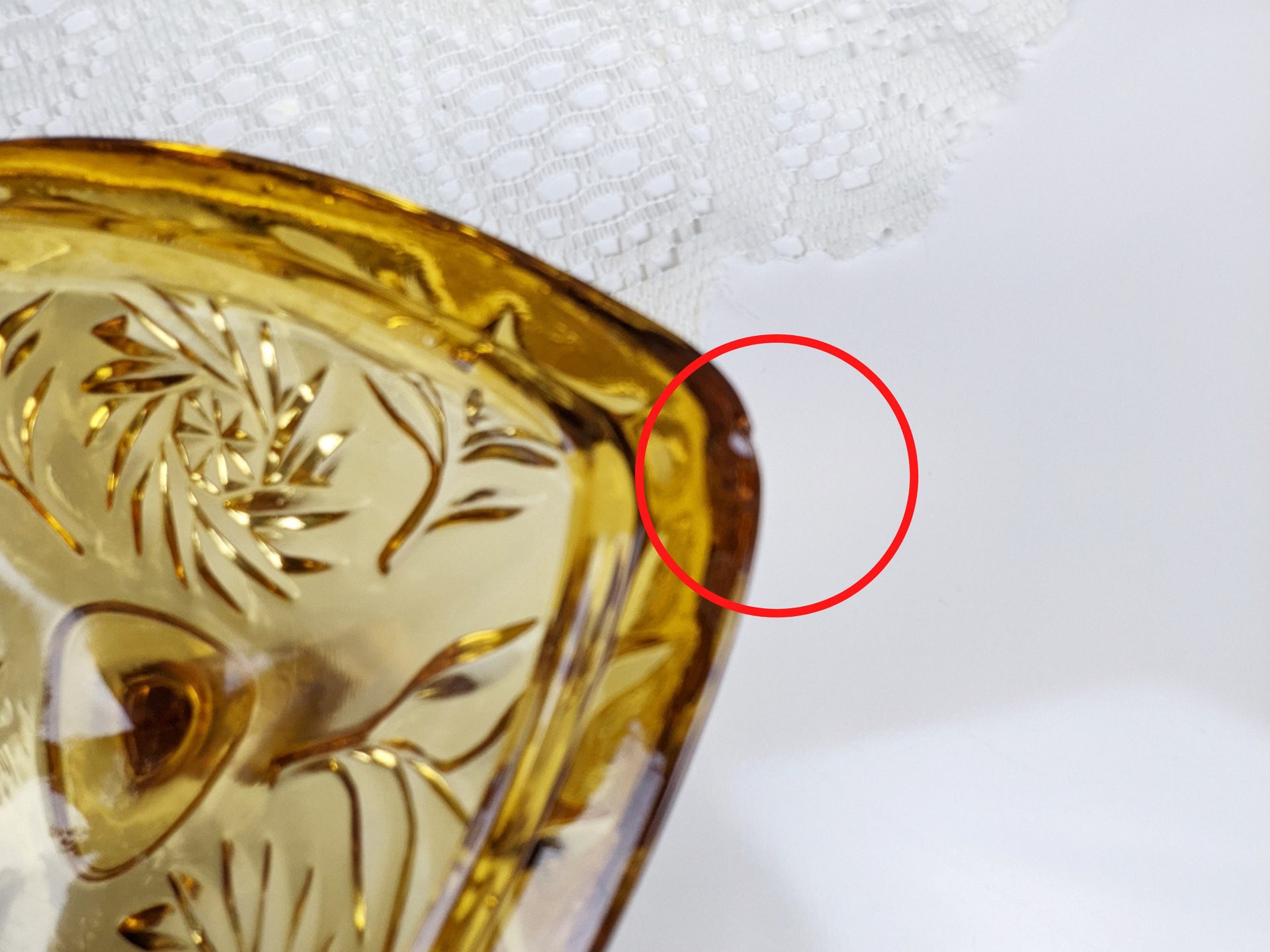 Vintage Hazel Atlas Gold Triangle Candy Dish