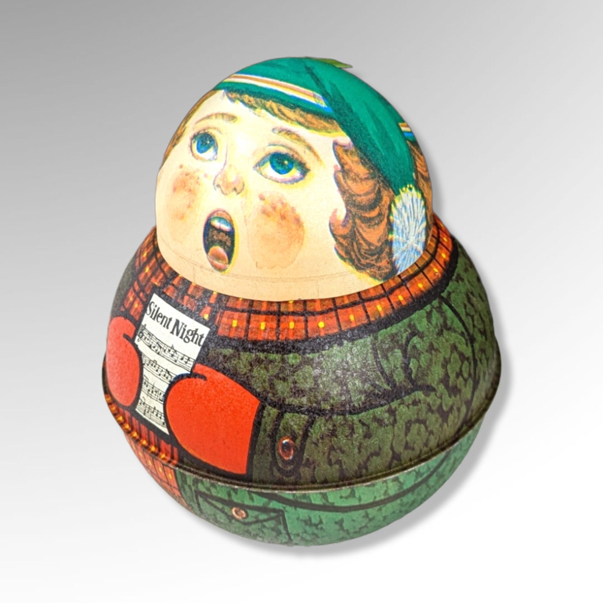 1982 Bristol Ware Caroler Collectible Metal Container