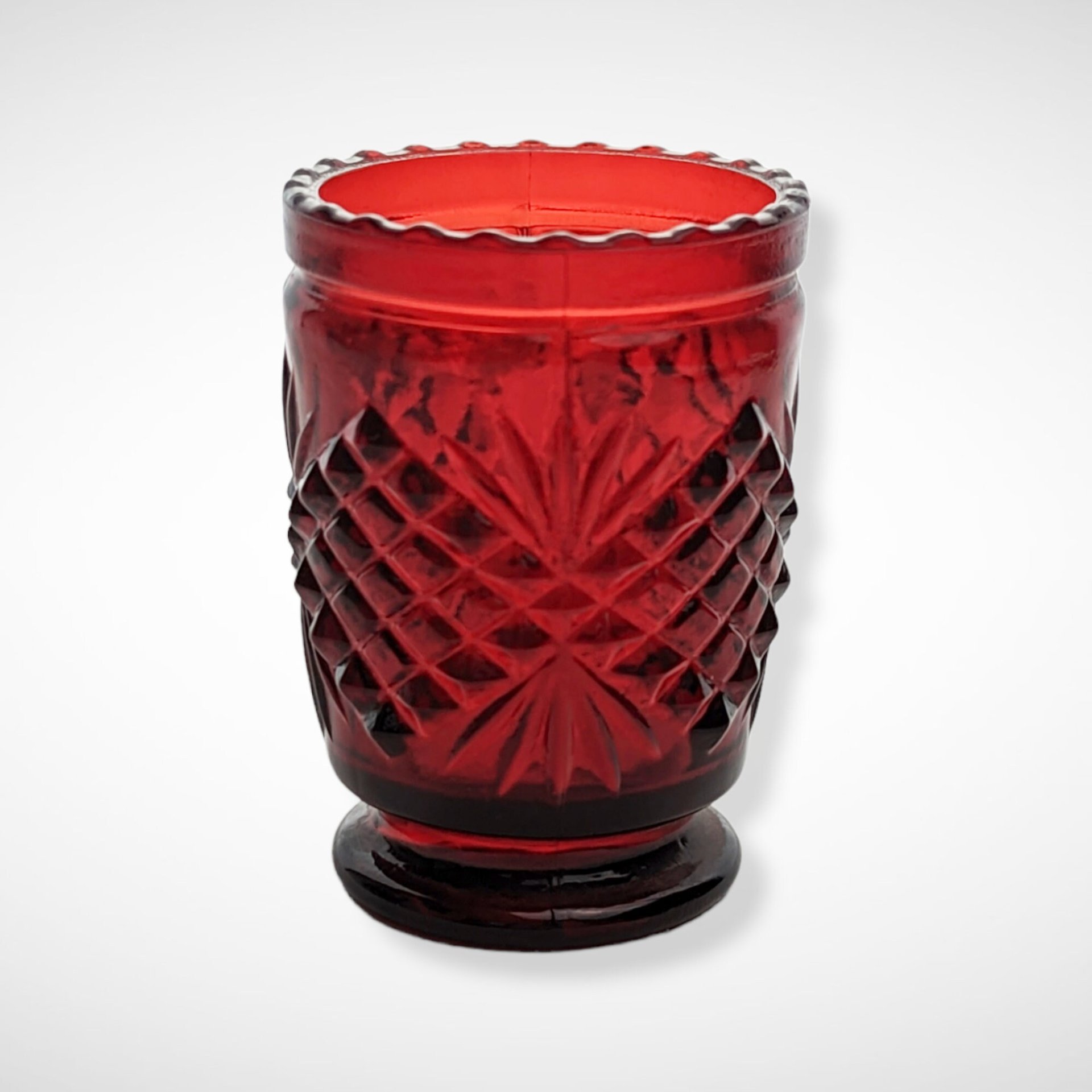 Set of 4 Ruby Red Vintage Candle Holder/Toothpick Holders