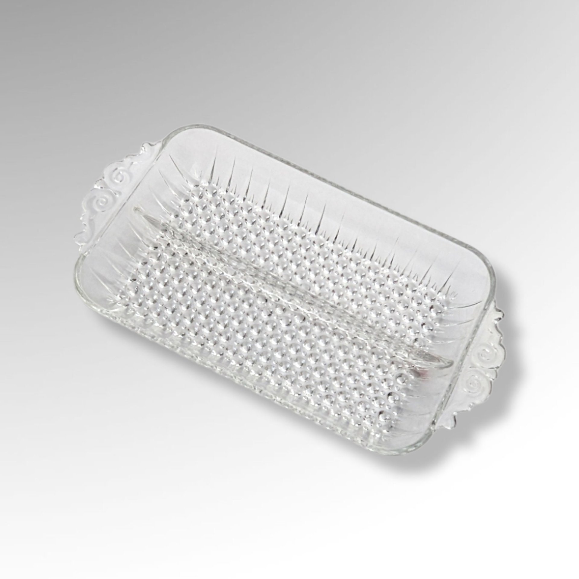 Anchor Hocking Clear Rectangular Divided Relish Dish