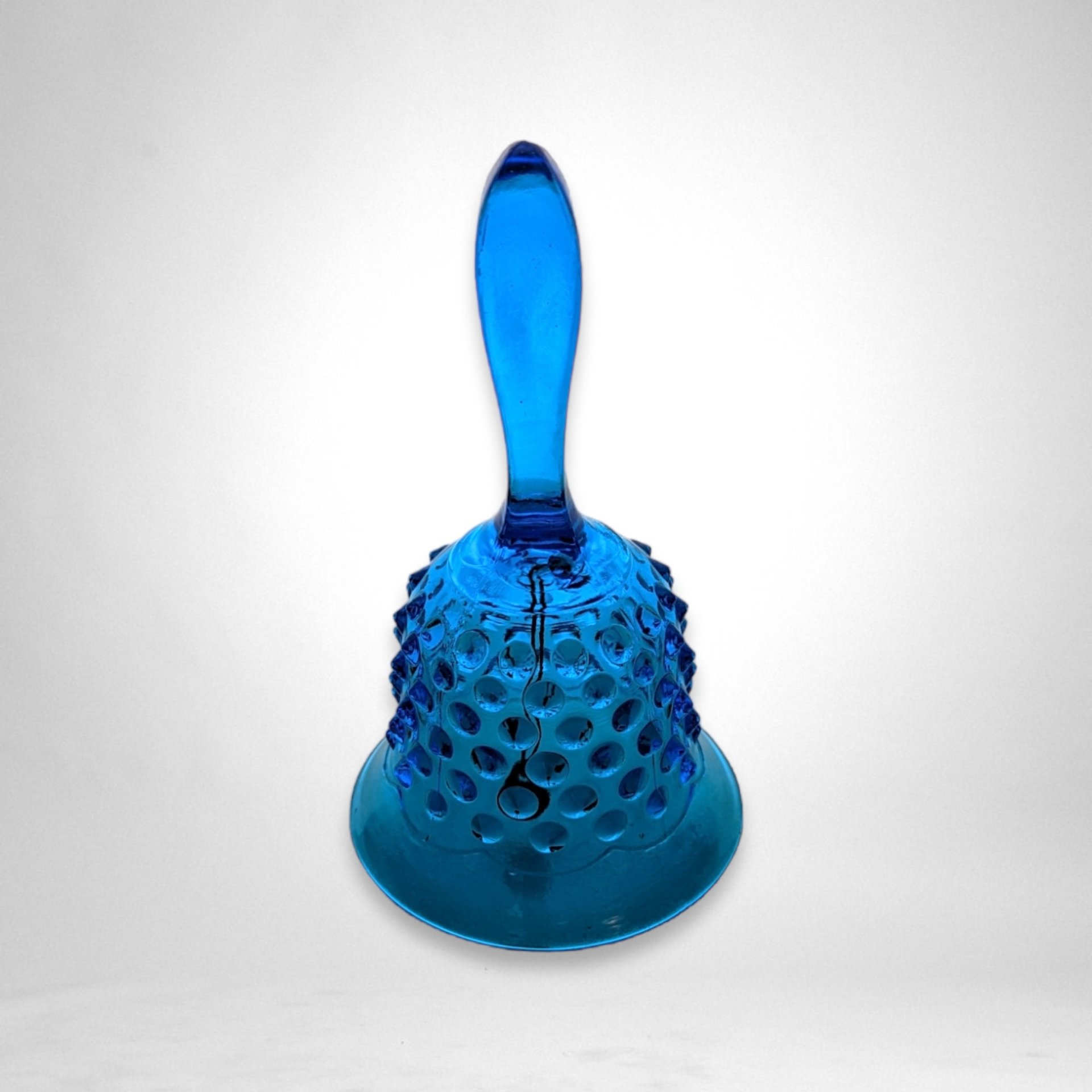 Vintage Fenton Colonial Blue Hobnail Glass Bell - Classic Collectible Glassware