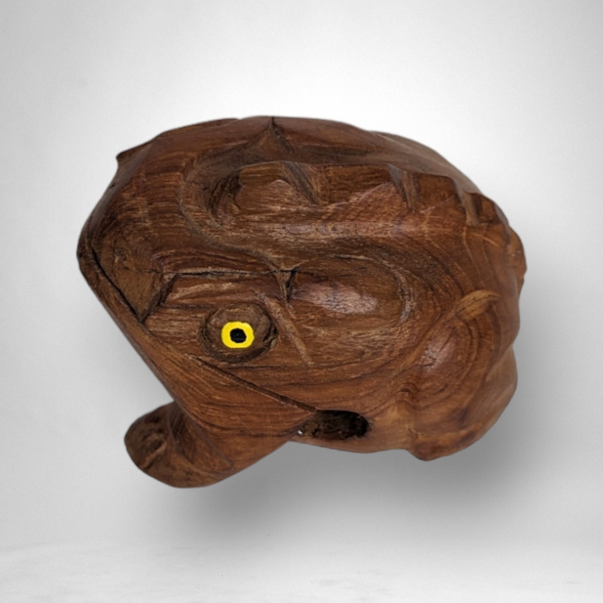 Vintage Carved Wooden Frog Percussion Instrument (Missing Pole)