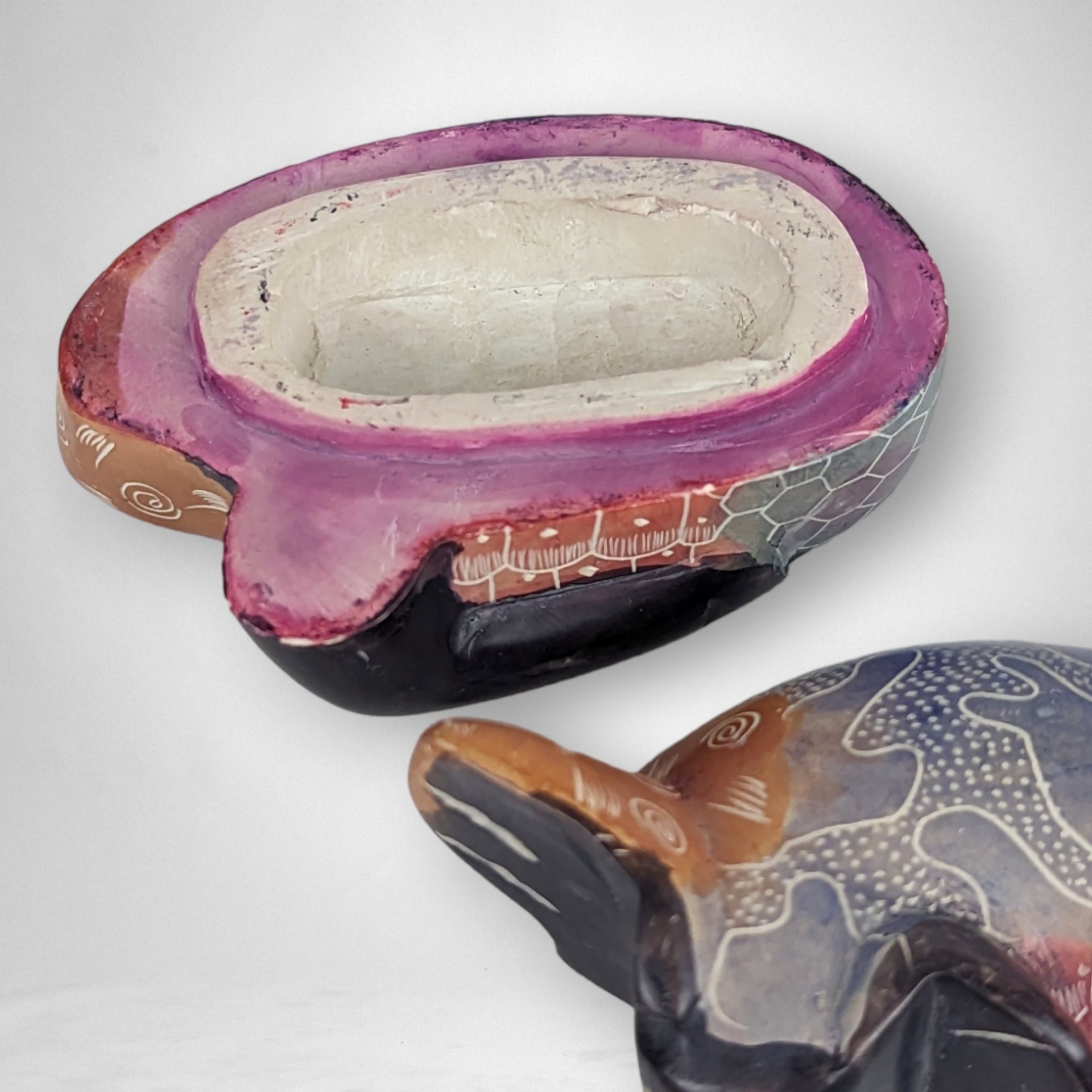 Unique Elephant Trinket Box | Hand Carved Stone | Jewelry Box |  African Art | Vintage Gift