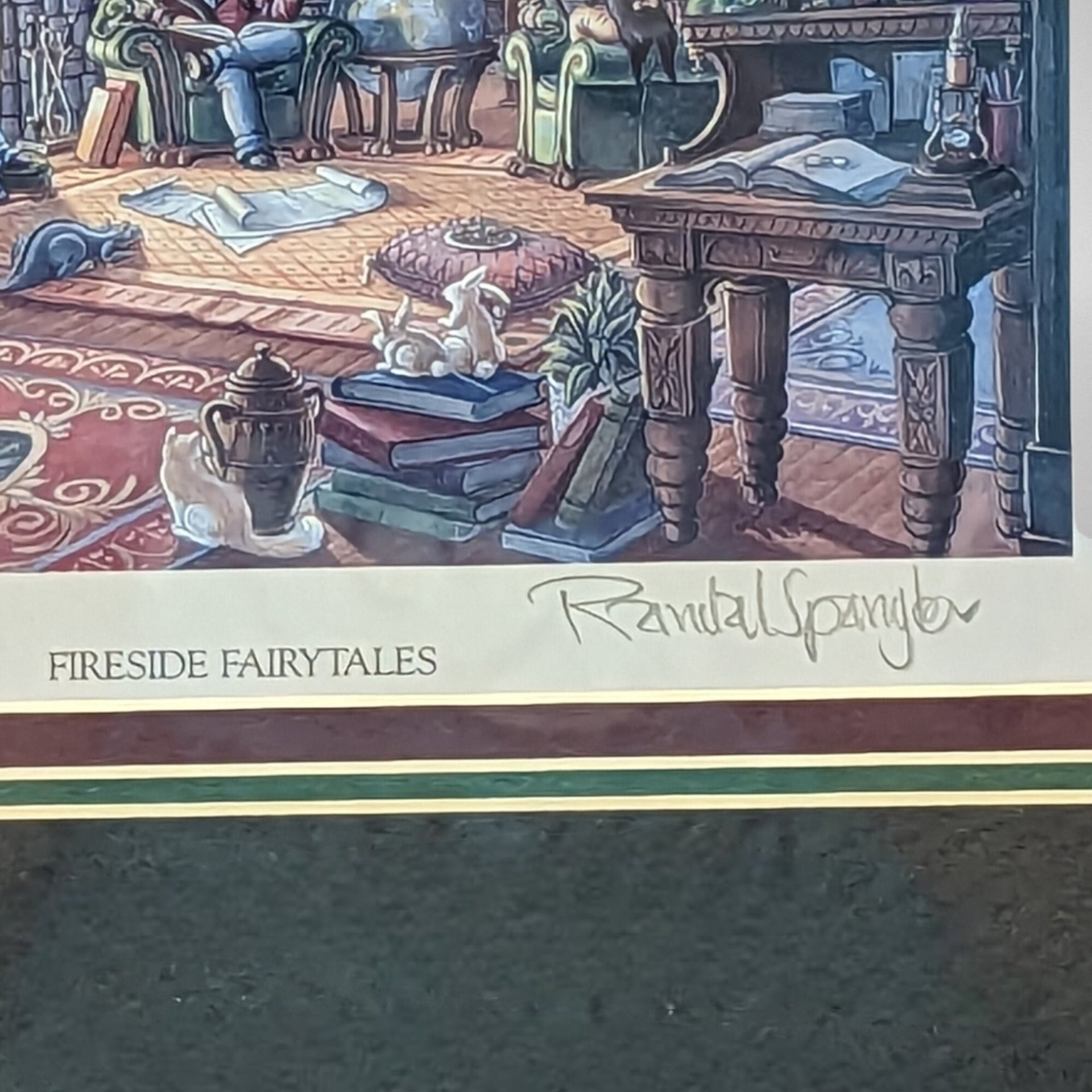 1993 Fireside Fairytales Signed Print by Randal Spangler | Unframed Vintage Artwork | Collectible Fairy Tale Decor | Whimsical Home Wall Art