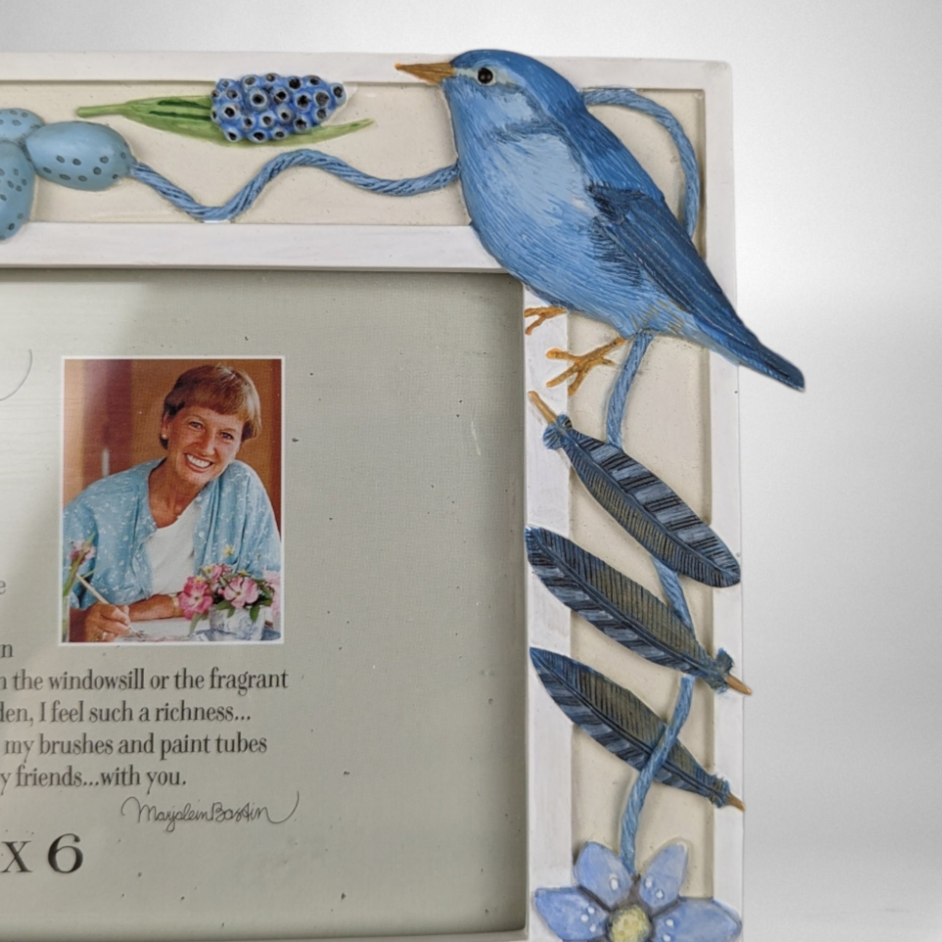 Vintage Marjolein Bastin Bluebird 4x6 Picture Frame: A Charming Accent for Your Memories