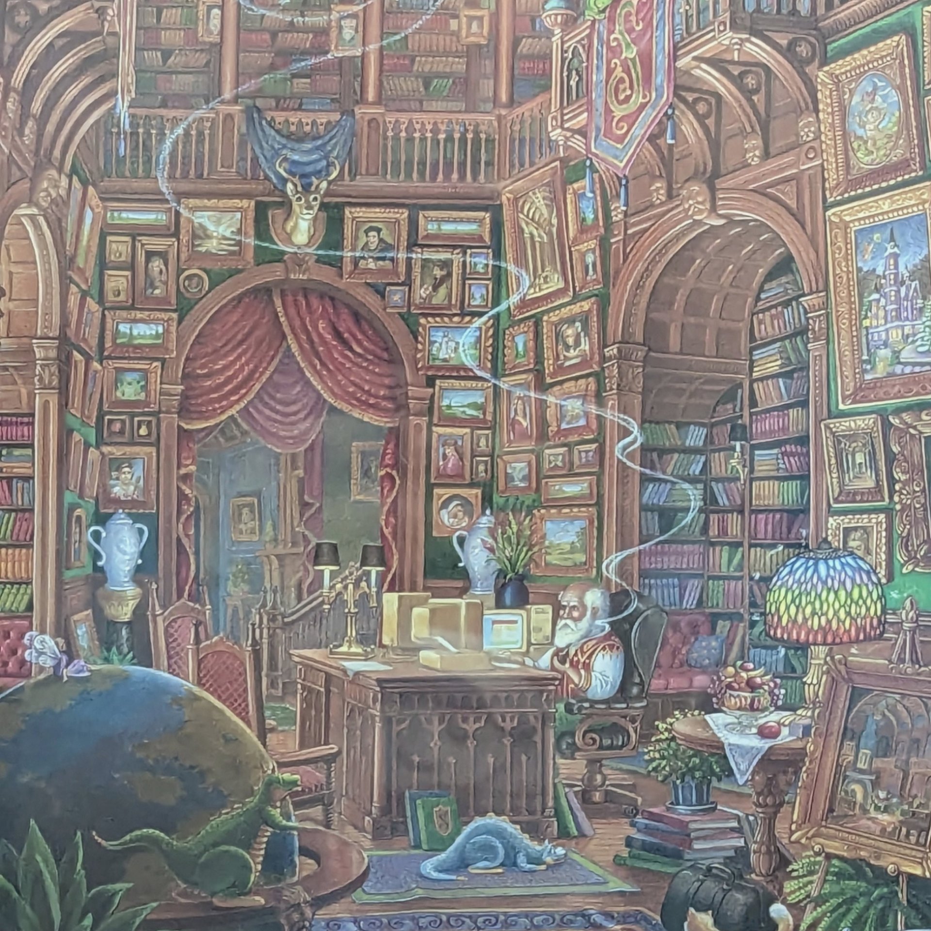 1993 Computer Wizard Randal Spangler Signed Print: Nostalgic Digital Art