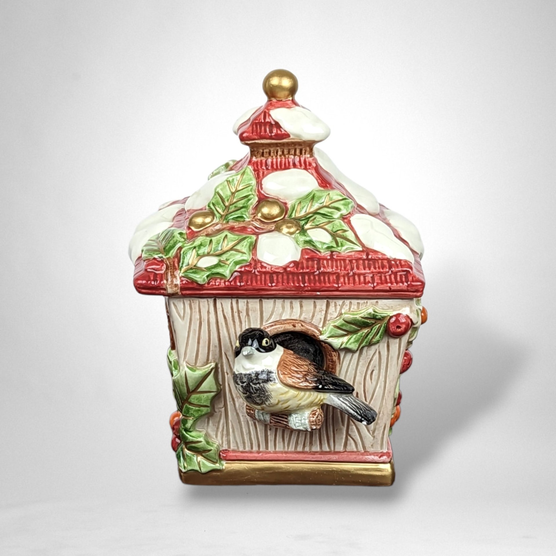 Fitz and Floyd Holiday Treasure Covered Box: Elegant Seasonal Decor