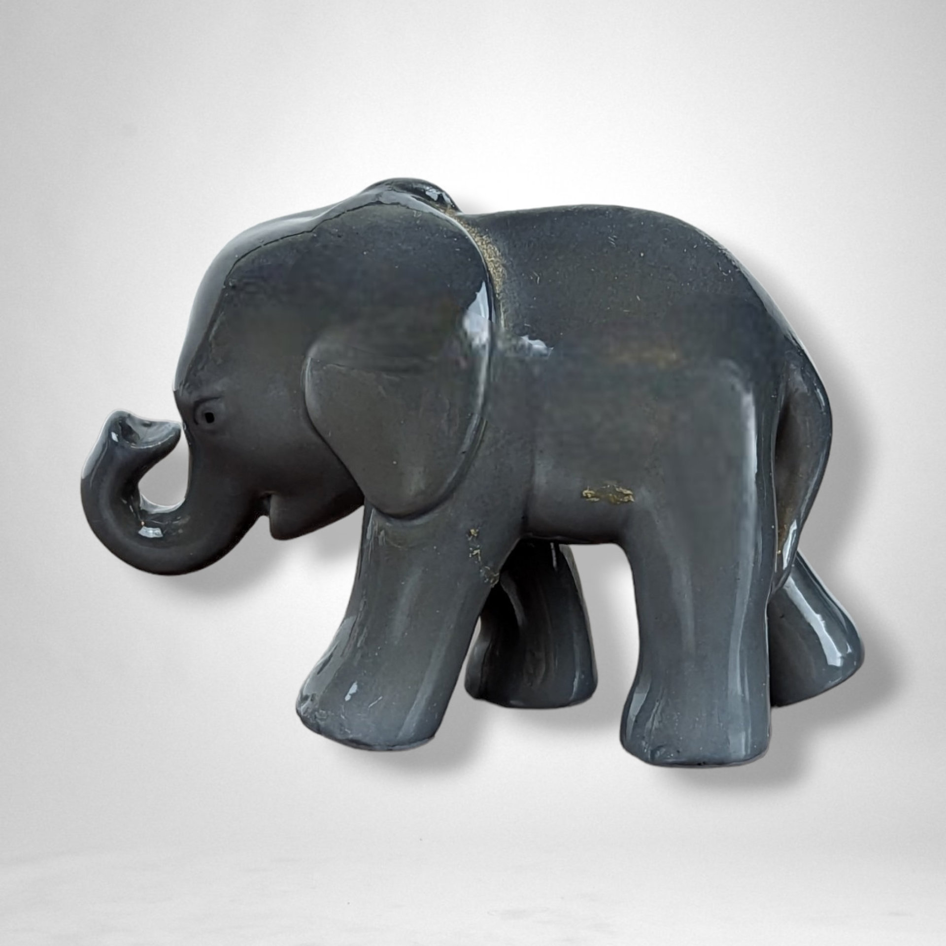 Vintage Ceramic Elephant Figurines, Set of 4, Elephant Collectibles, Mid Century Modern Decor, Animal Figurines, Home Decor, Unique Gift