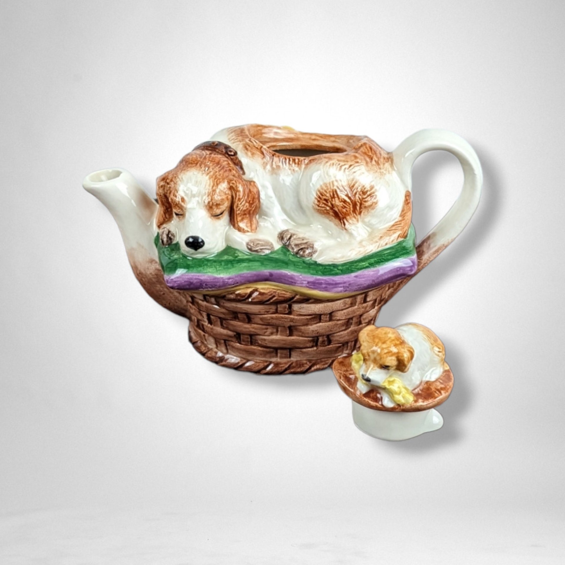 Noritake Decorative Small Teapot with Dogs