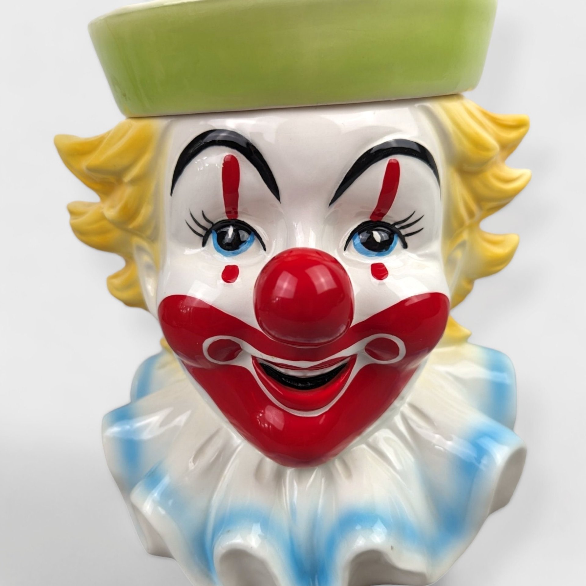 1973 Vintage Schmid 'Candy Man' Clown Music Box Candy Jar, Likely Not Haunted