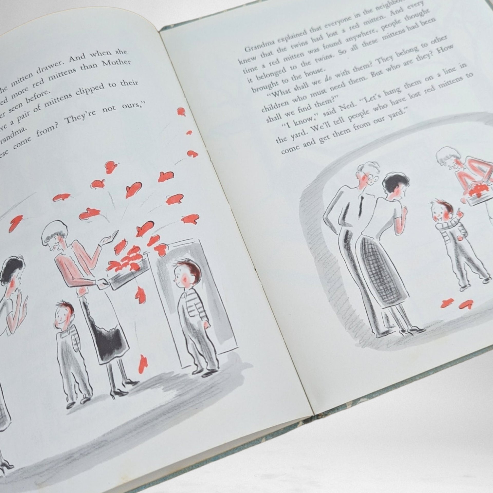 Charming Vintage Children's Book: 'Too Many Mittens' by Florence and Louis Slobodkin - Timeless Tale of Whimsy