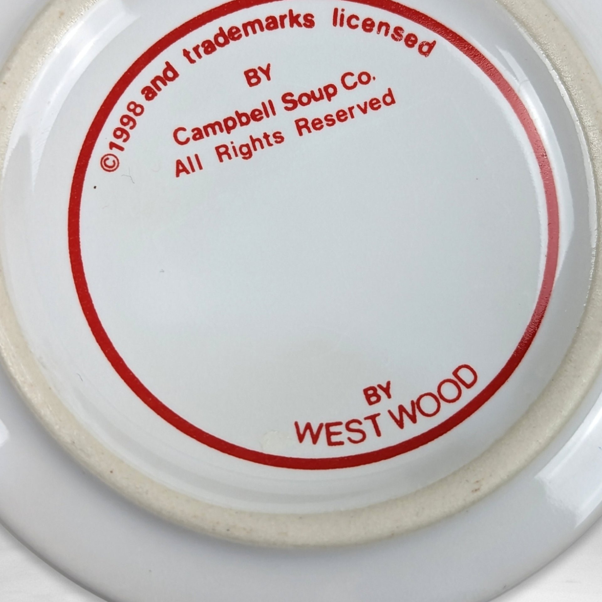 1998 Westwood Campbell's Soup Mug: Vintage Collectible for Soup Lovers