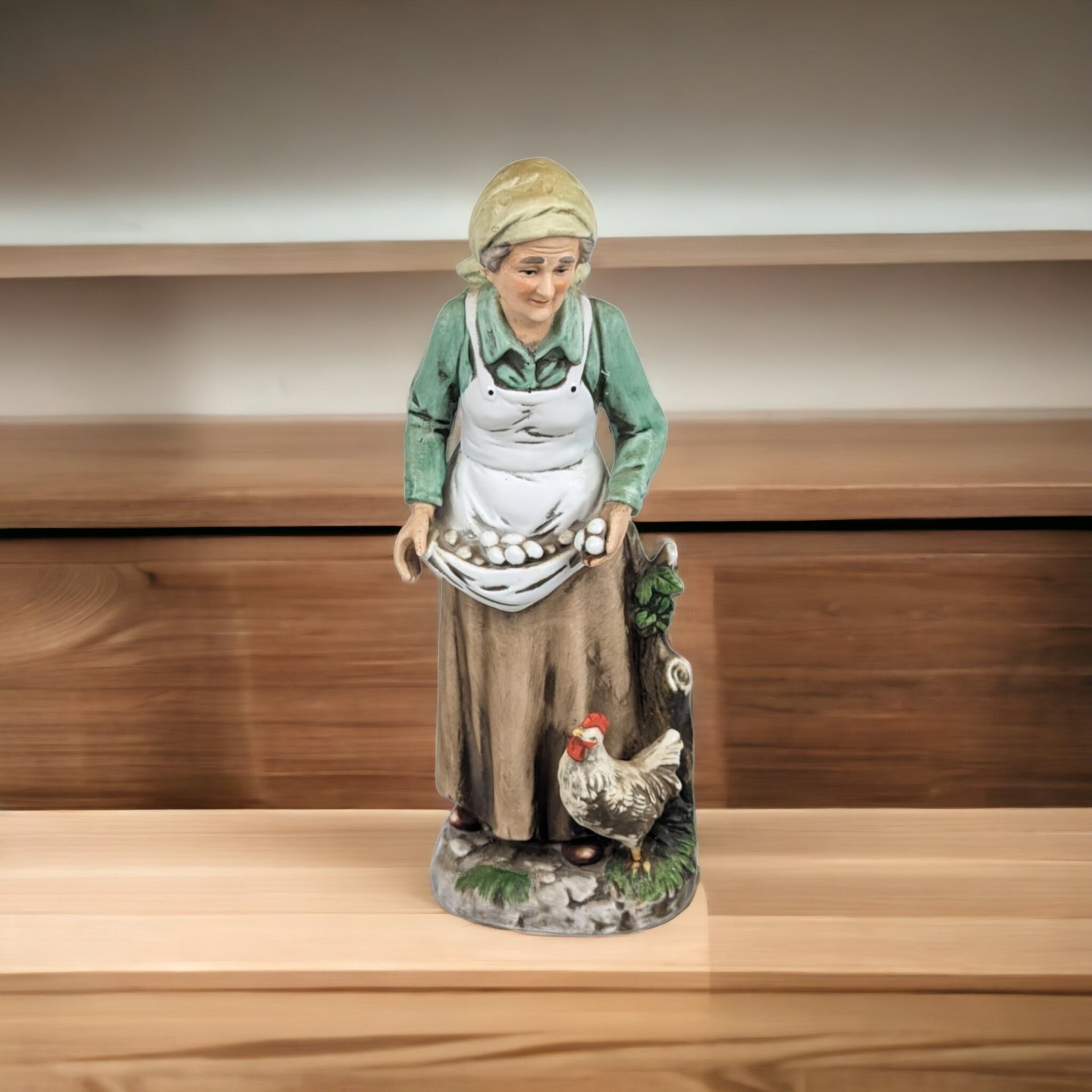 Homco Farmer Woman Figurine 1434 - Vintage Country Charm