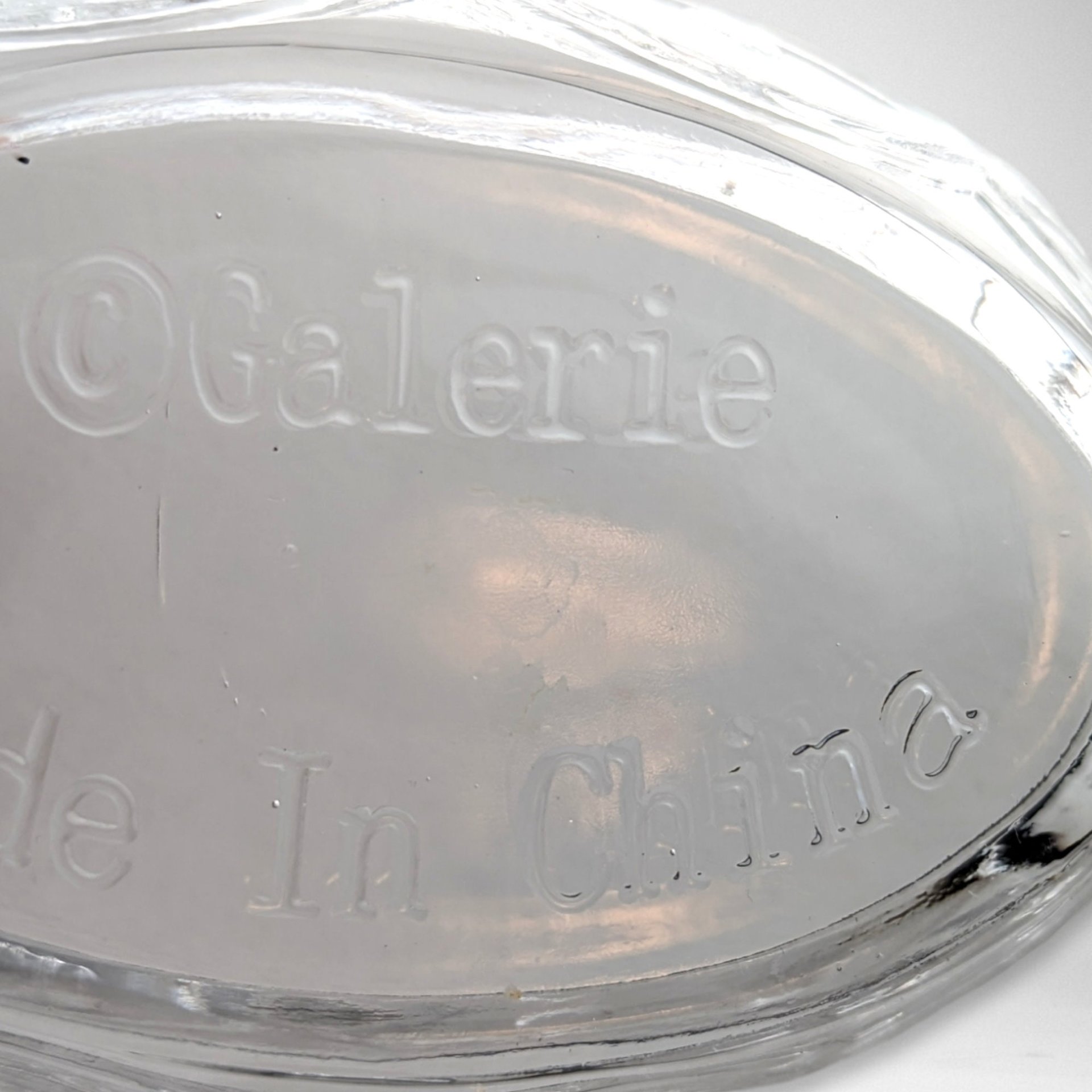 Vintage Galerie Clear Glass Bunny Trinket Box | 5" Tall | Bunny Figurine Lid | Candy Dish | Excellent Condition