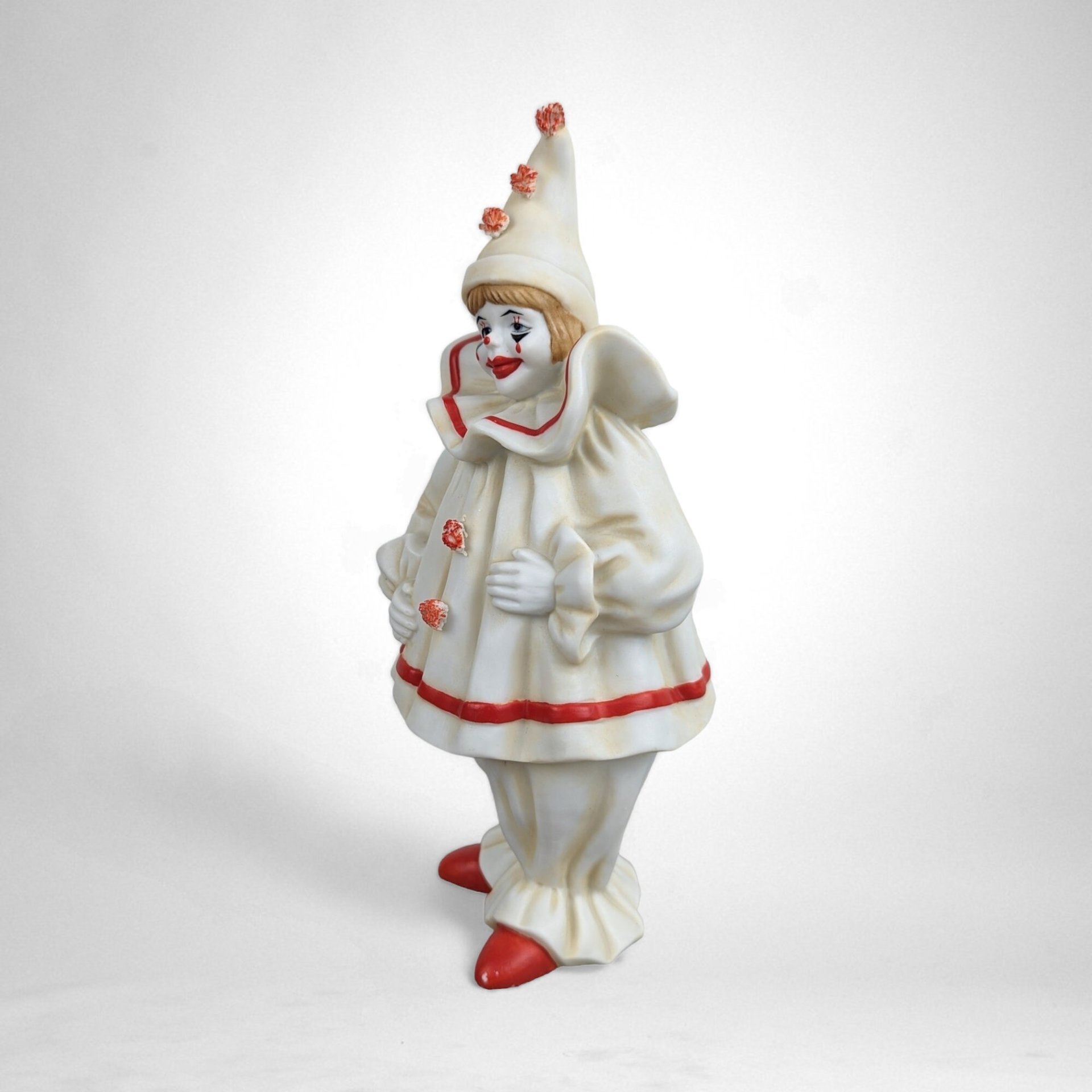 Vintage Enesco Faith Wick Pom Pom Clown Figurine: Whimsical Collectible