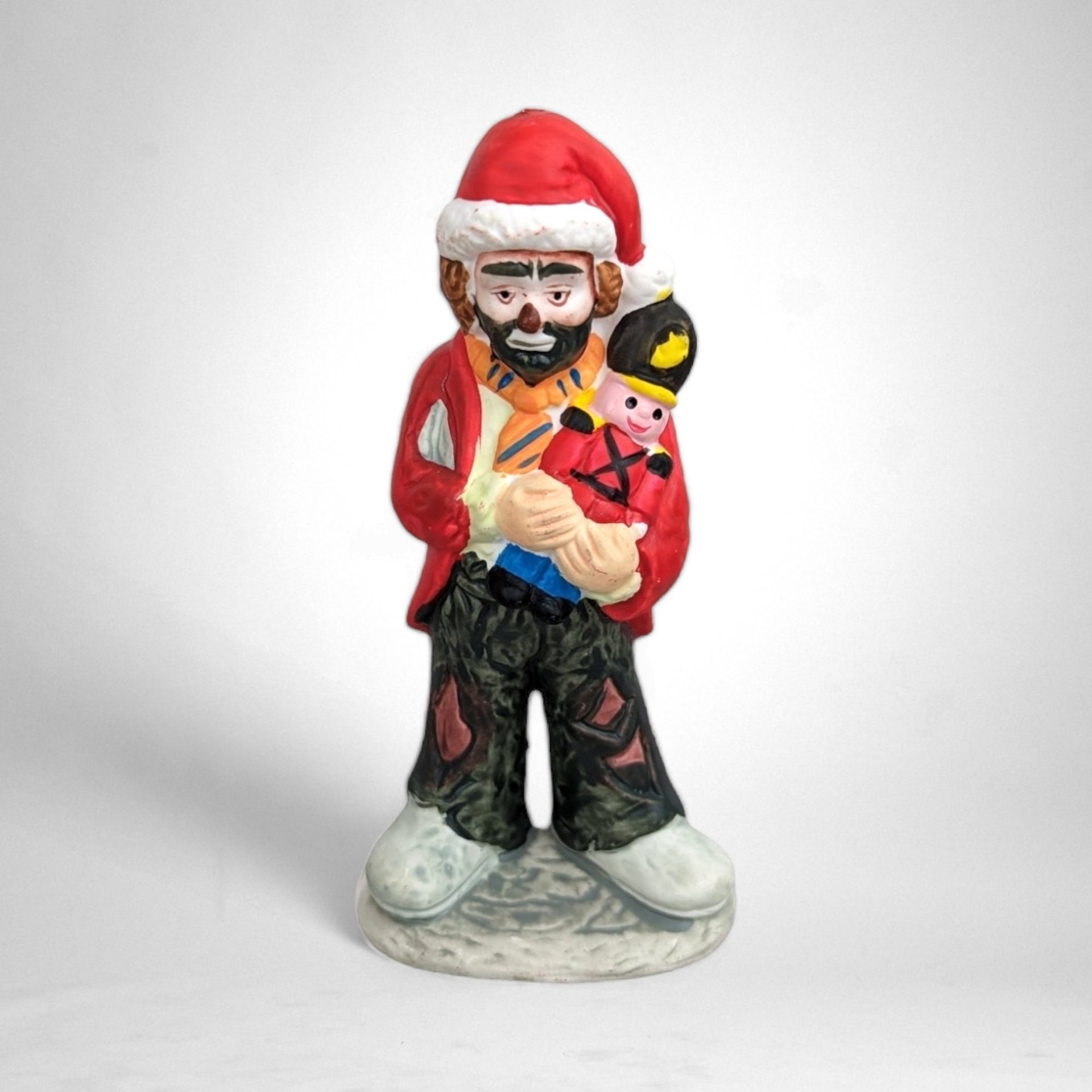 Charming Set of 7 Vintage Emmett Kelly Jr Hobo Clown Figurine/Christmas Ornaments