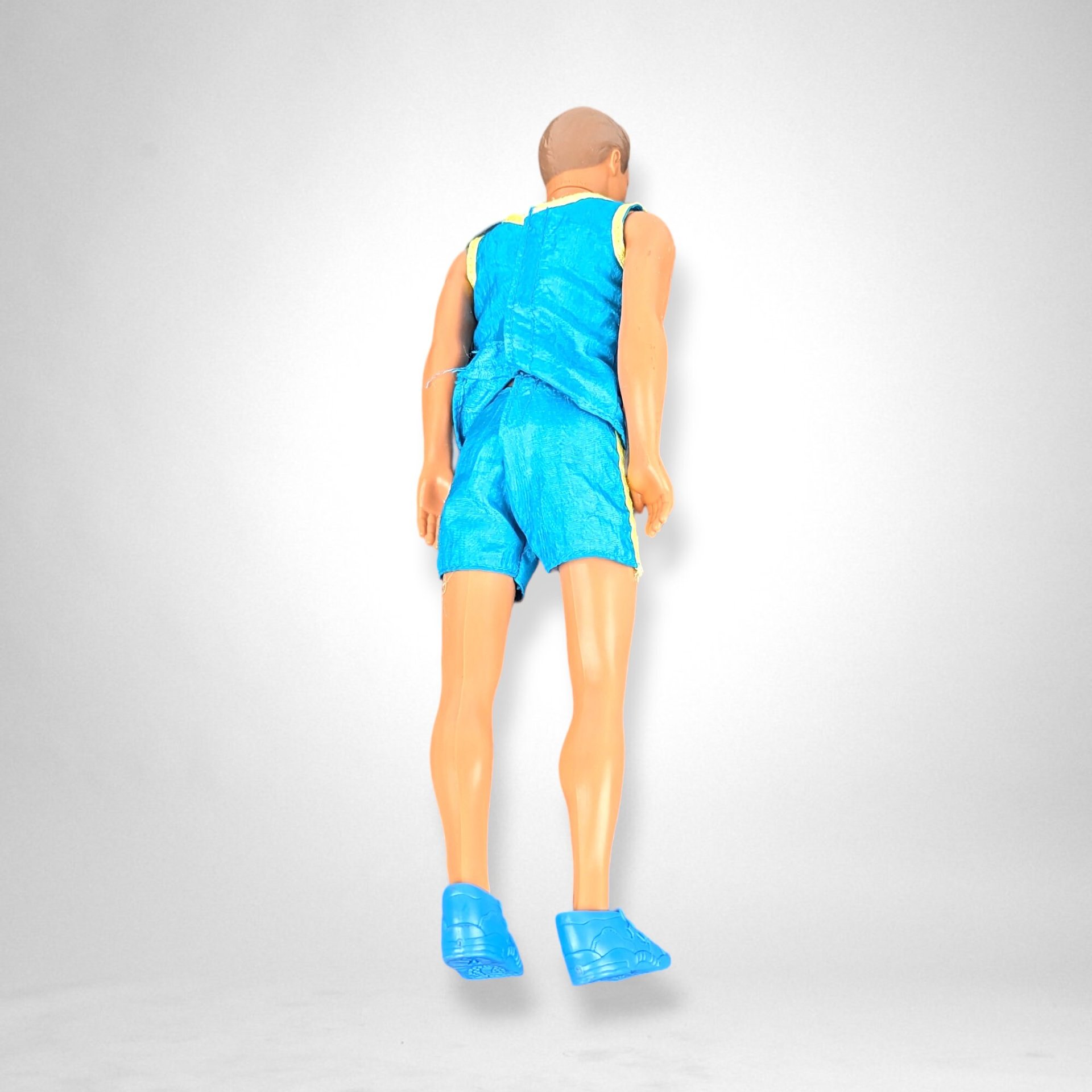 Vintage Ken Doll - Brown Hair, Blue Eyes, Turquoise Short Set (MISSING SHOES)
