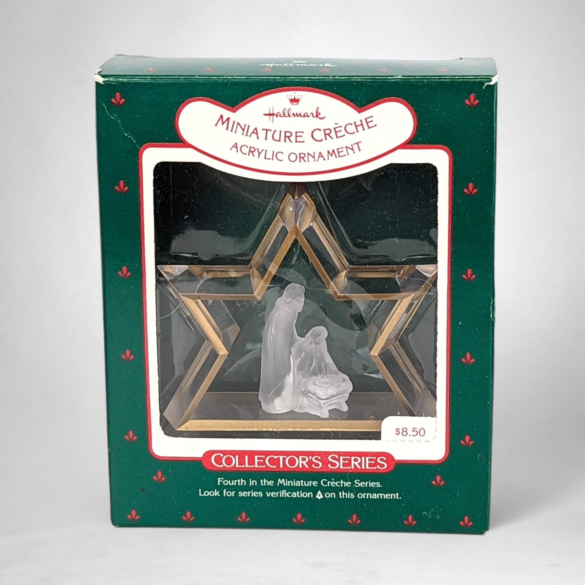 1988 Hallmark Miniature Creche Acrylic Ornament - A Nativity in Miniature