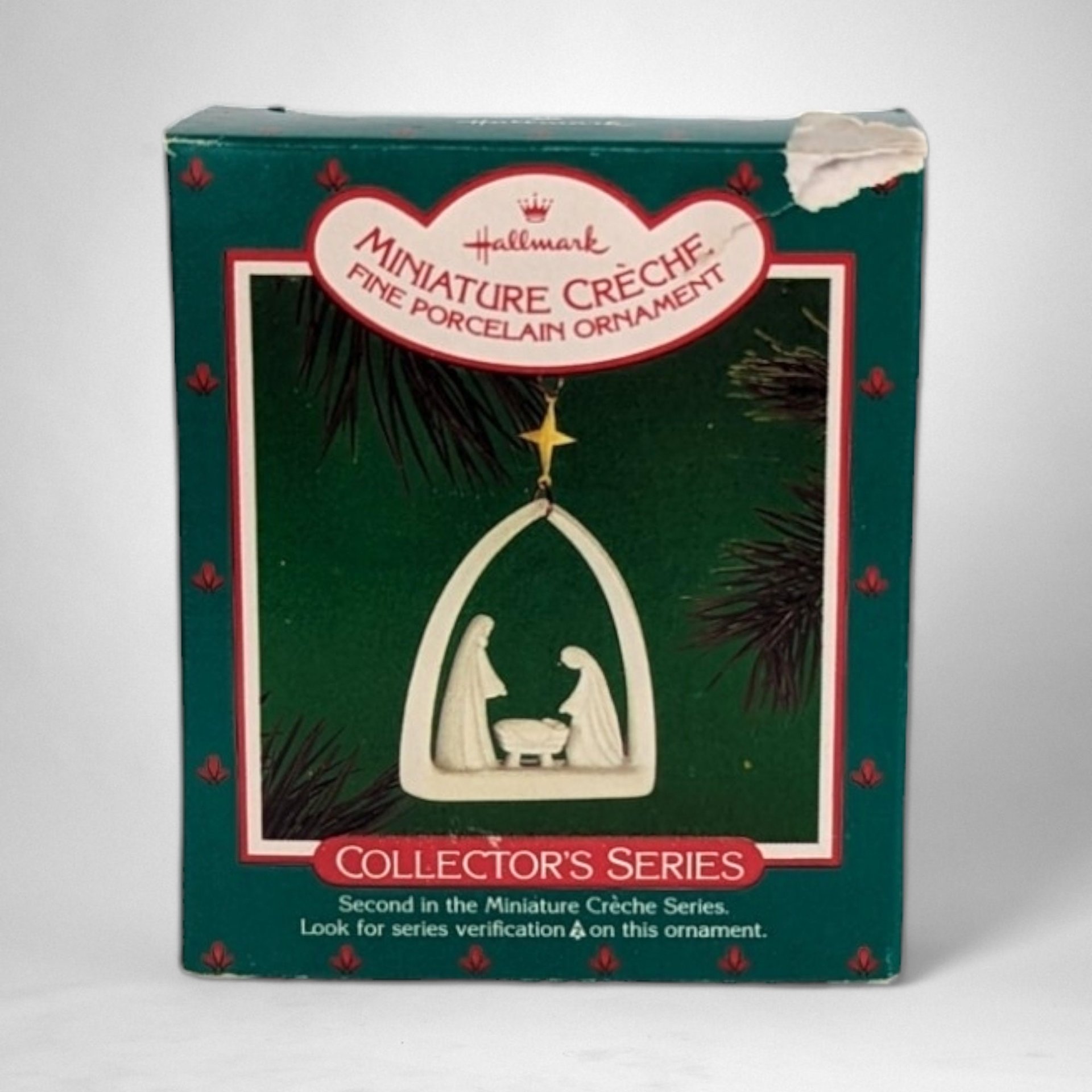 1986 Hallmark Keepsake Miniature Creche Ornament - Nativity Scene Collectible