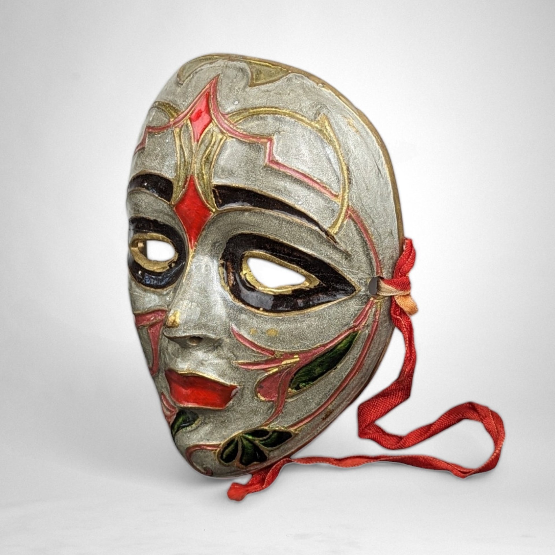 Collectible Indian Brass Mask | Vintage Wall Art | Unusual Home Decor