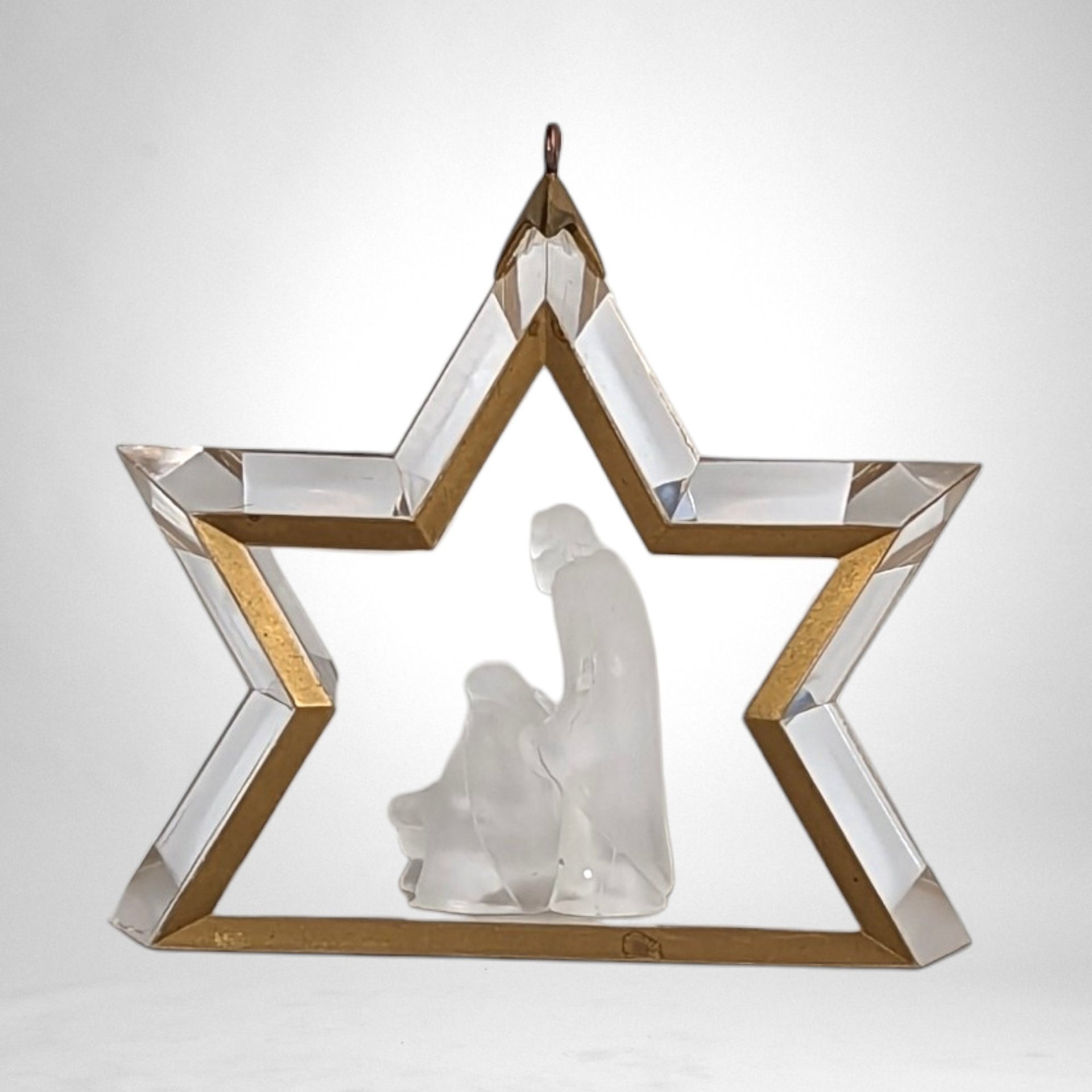 1988 Hallmark Miniature Creche Acrylic Ornament - A Nativity in Miniature