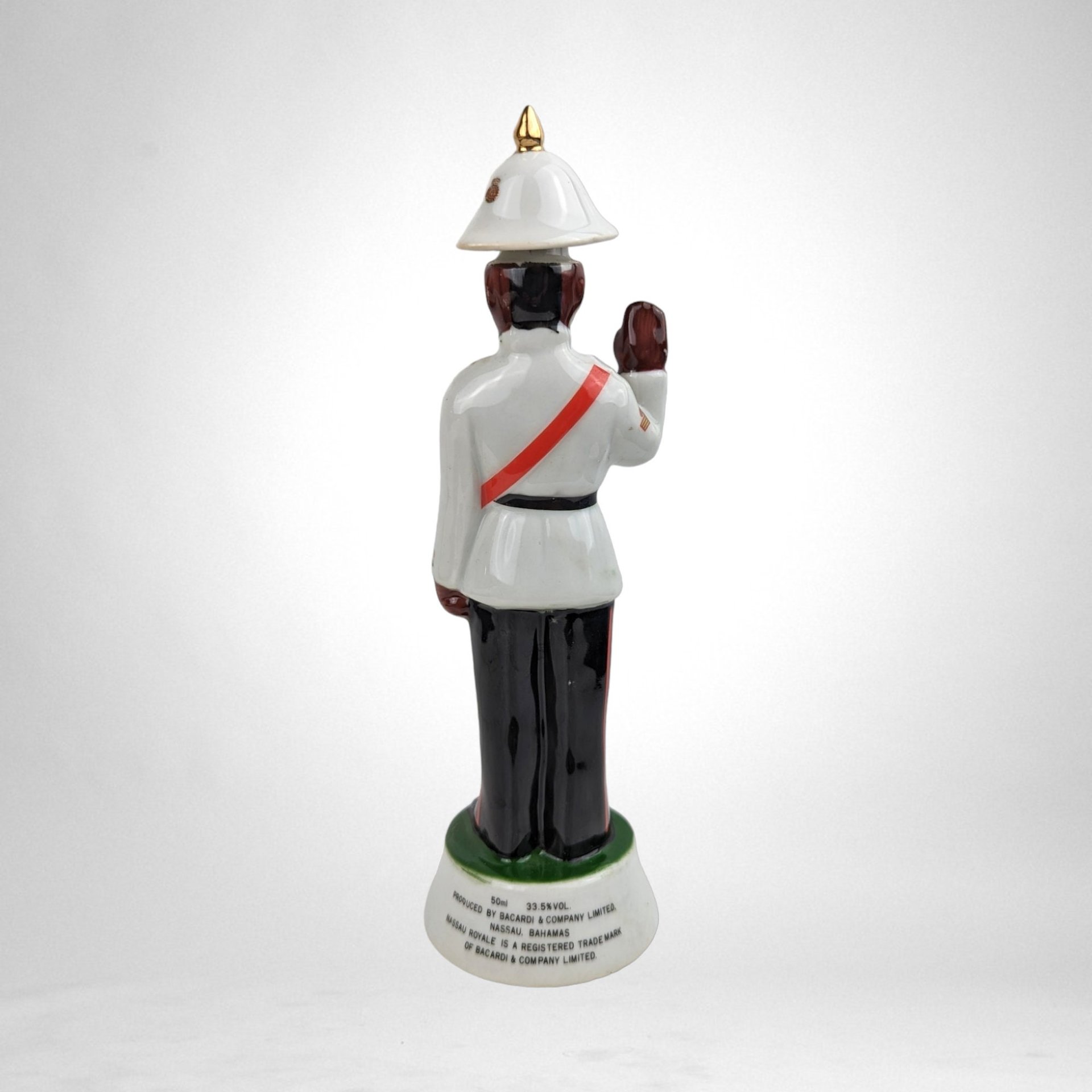 Vintage Bacardi Nassau Royale Empty Policeman Liquor Bottle - Collectible Decanter