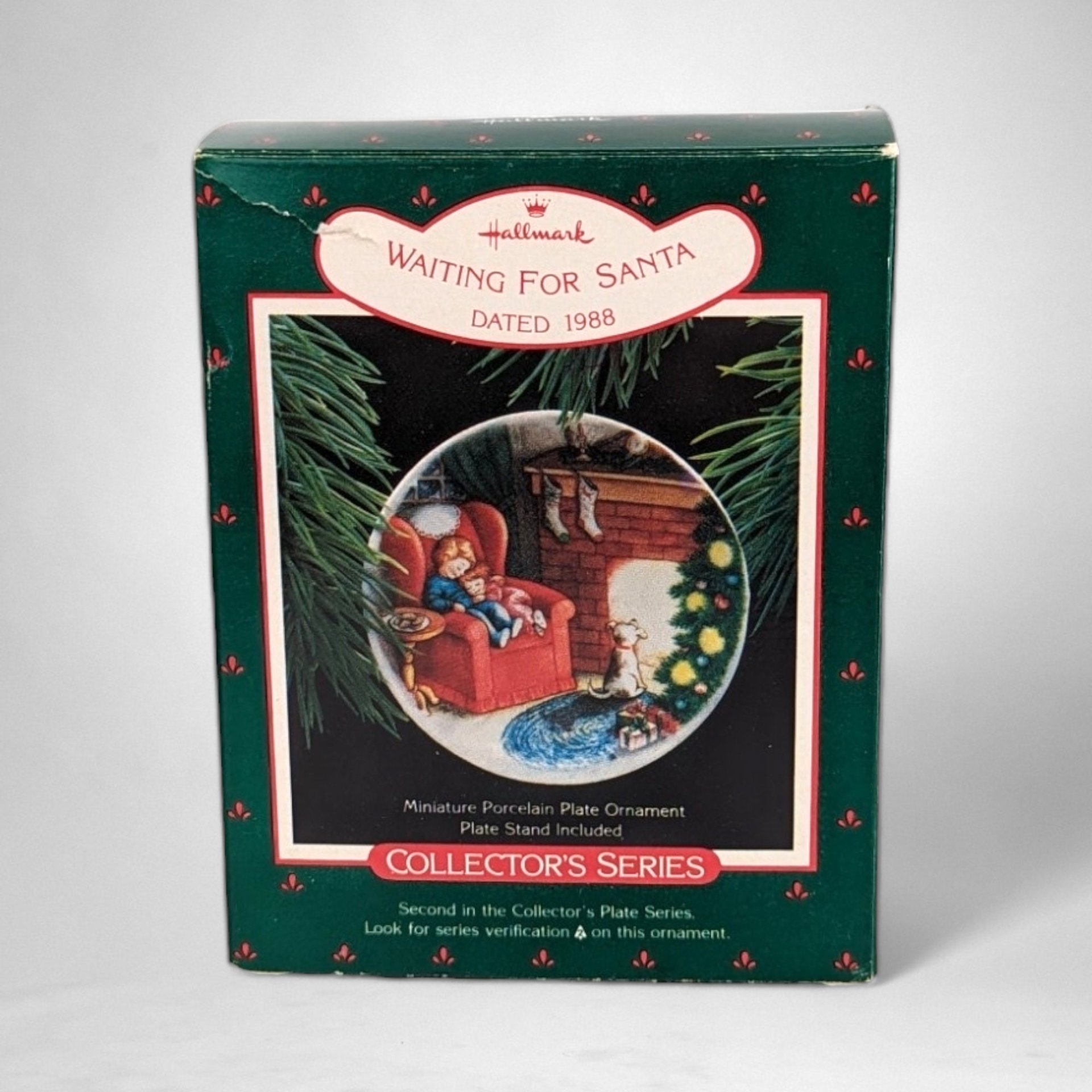Vintage 1988 Hallmark Collector Plate: 'Waiting for Santa'