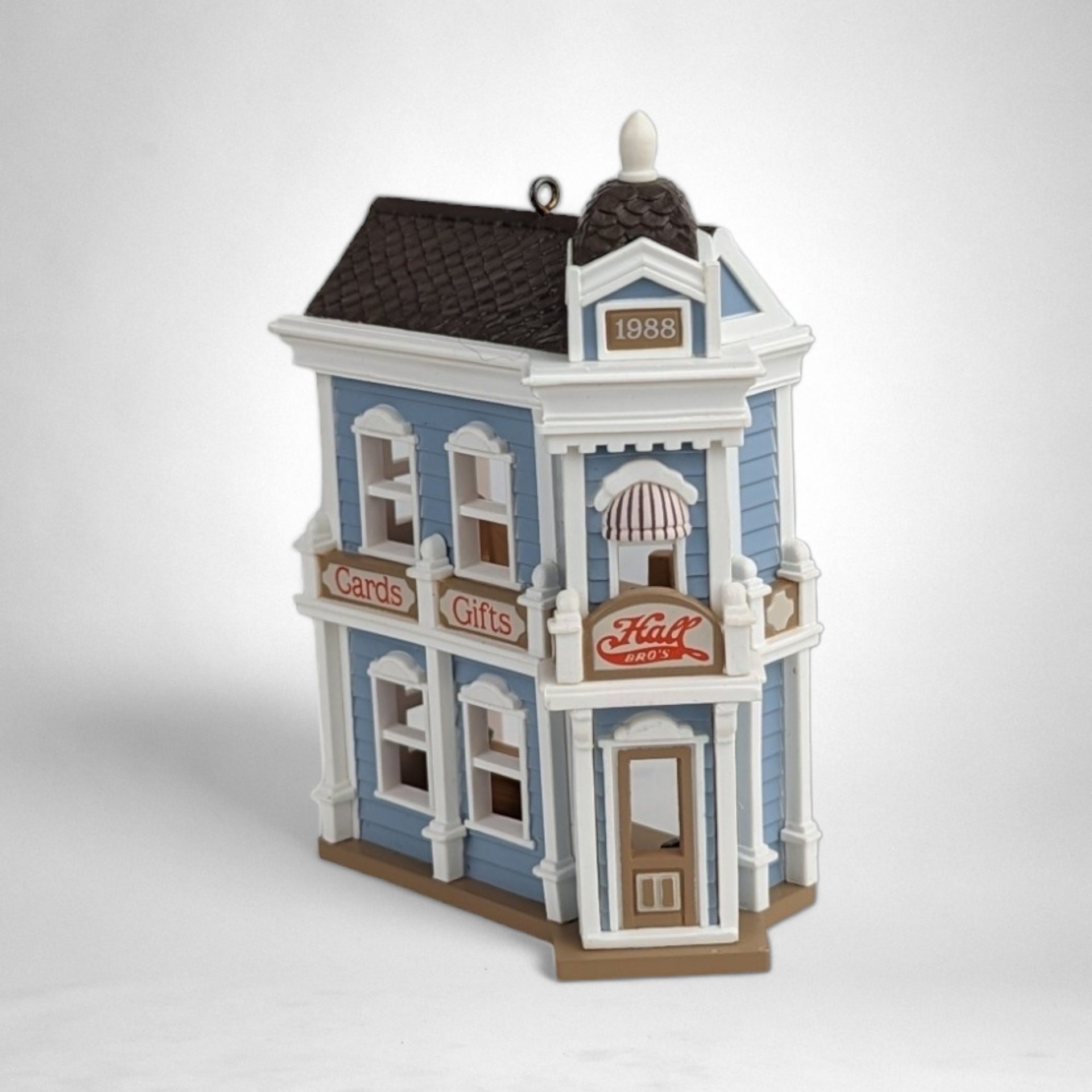 Vintage 1988 Hallmark Hall Bro's Card Shop Ornament - Timeless Holiday Memories