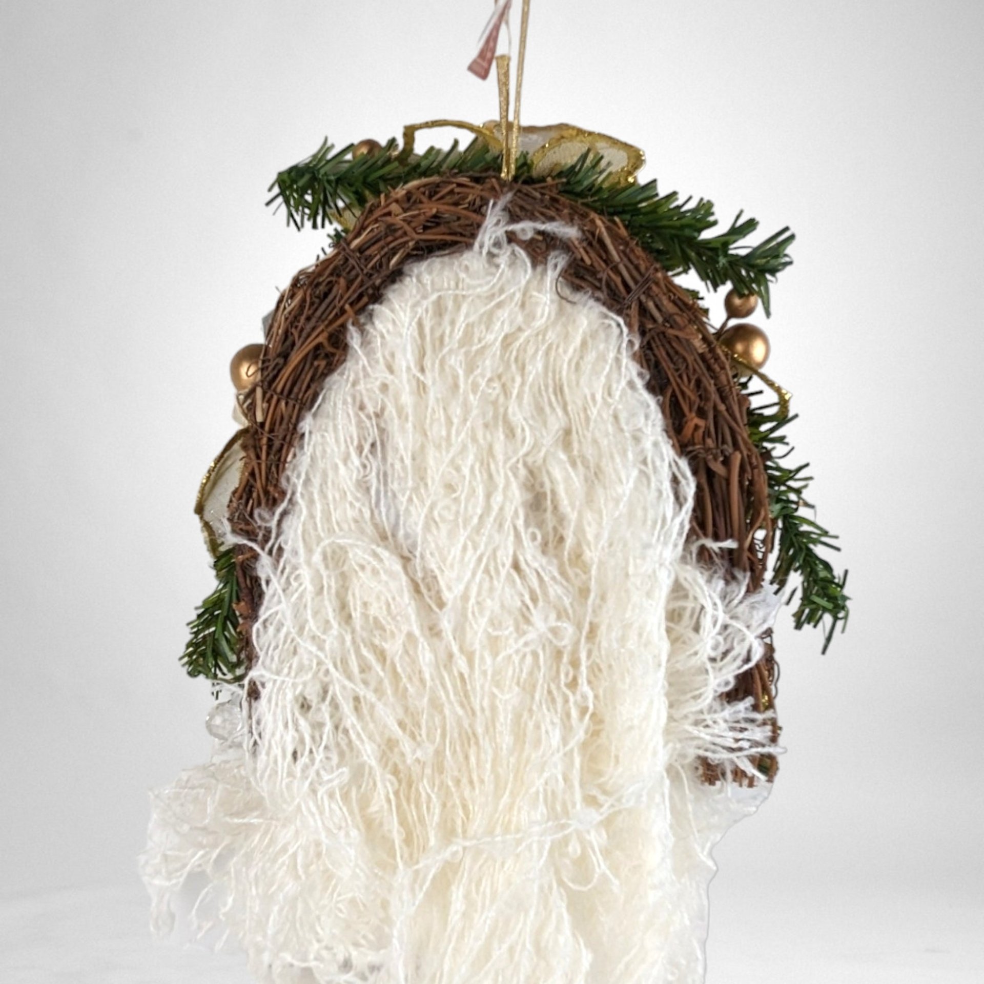 Vintage North Pole Traditions Woodland Santa Wall Hanging: Festive Décor Delight