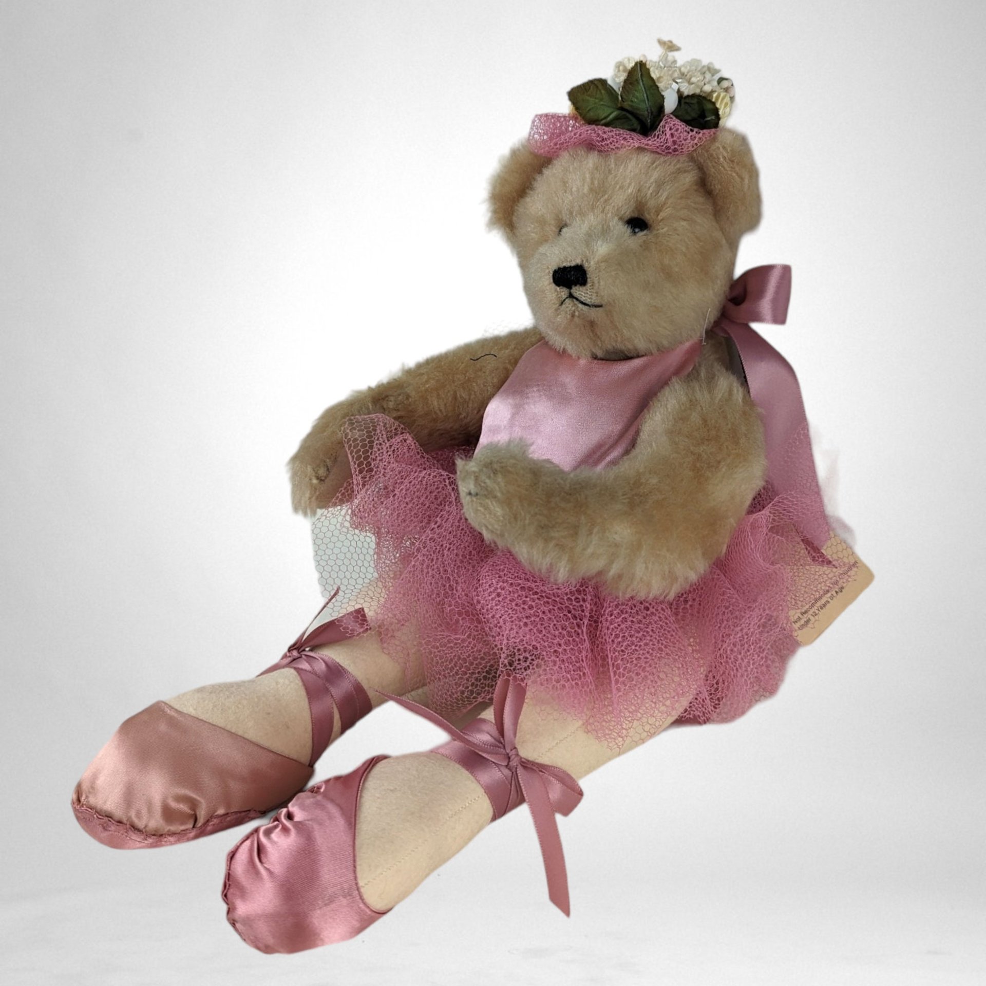 Handmade Vintage Tippy Toes Ballerina Bear by Deanna Brittsan |  Collectible Bear | Artist Bear |  Ballerina Bear |  OOAK Bear