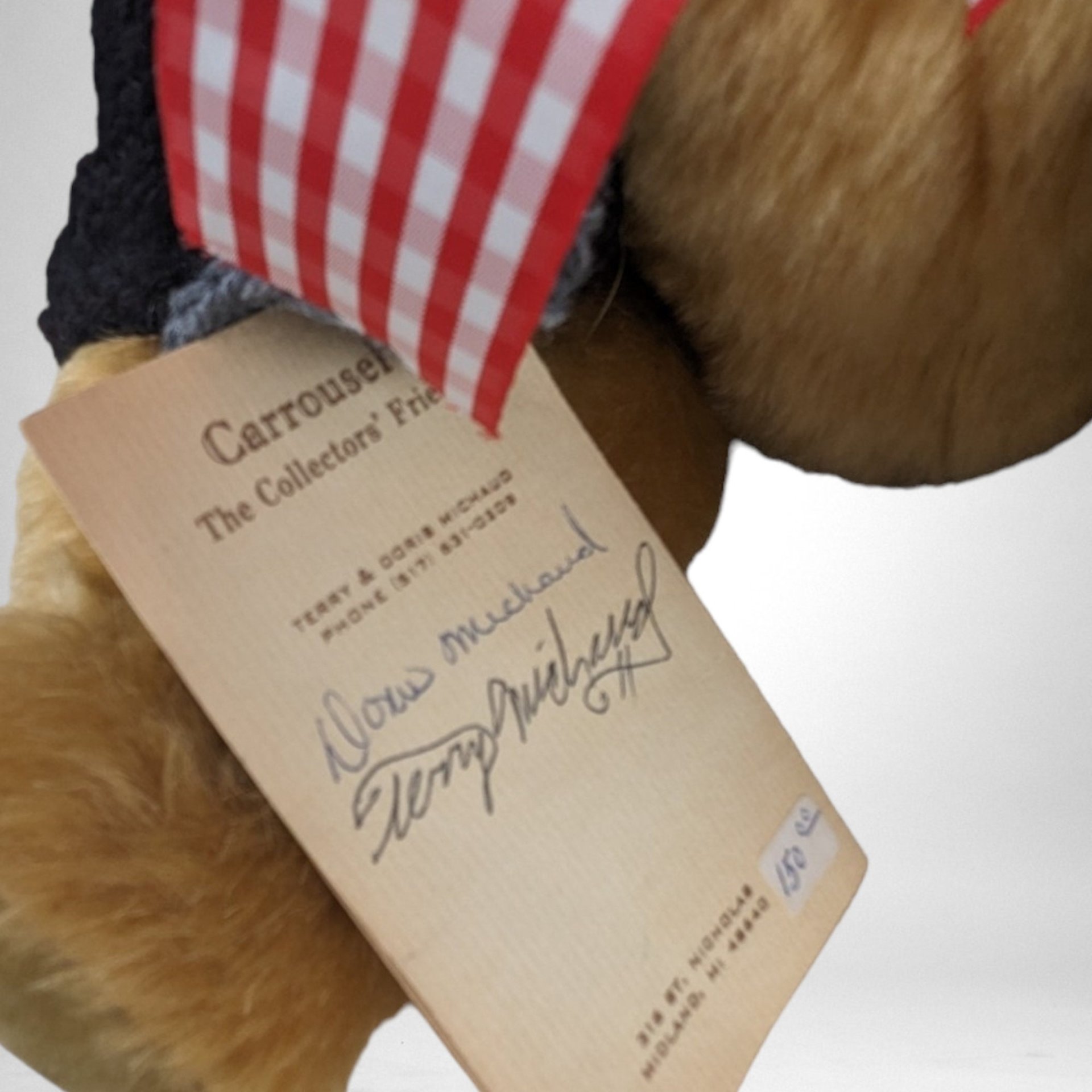 Carousel Vintage Professor Bear with Glasses, Signed Collectible
