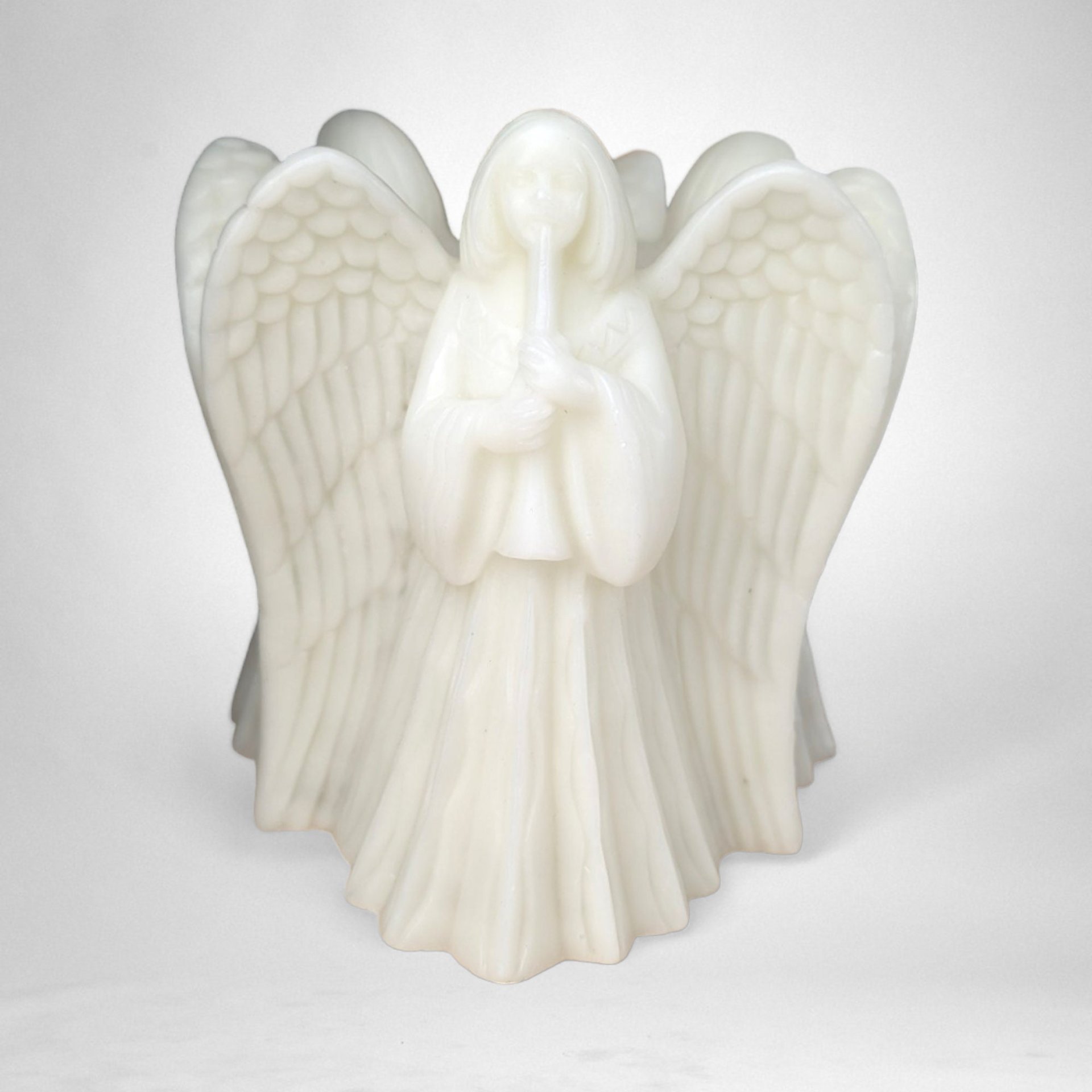 Exquisite Vintage Emperor Art Large Angel Candle - Timeless Elegance and Serenity