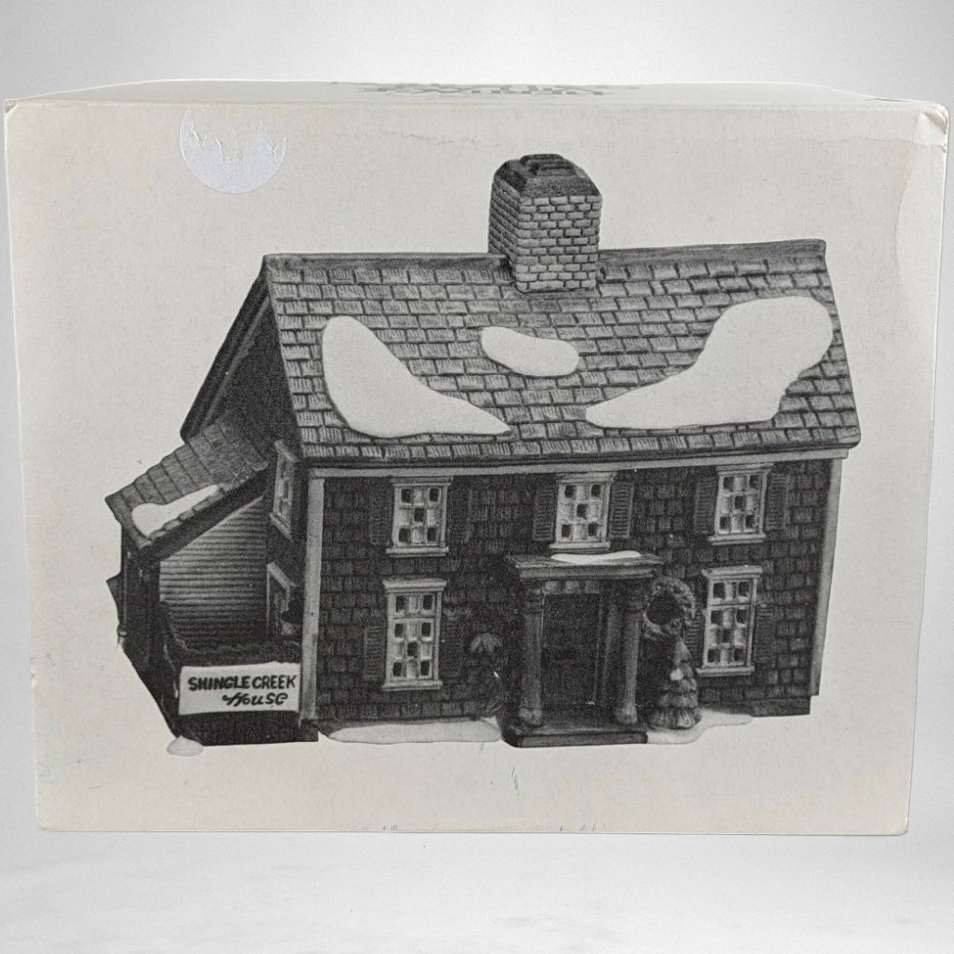 Vintage 1990 Dept 56 Shingle Creek House, New England Village, Lighted Porcelain House, Christmas Village Collectible, Original Box #5946-3