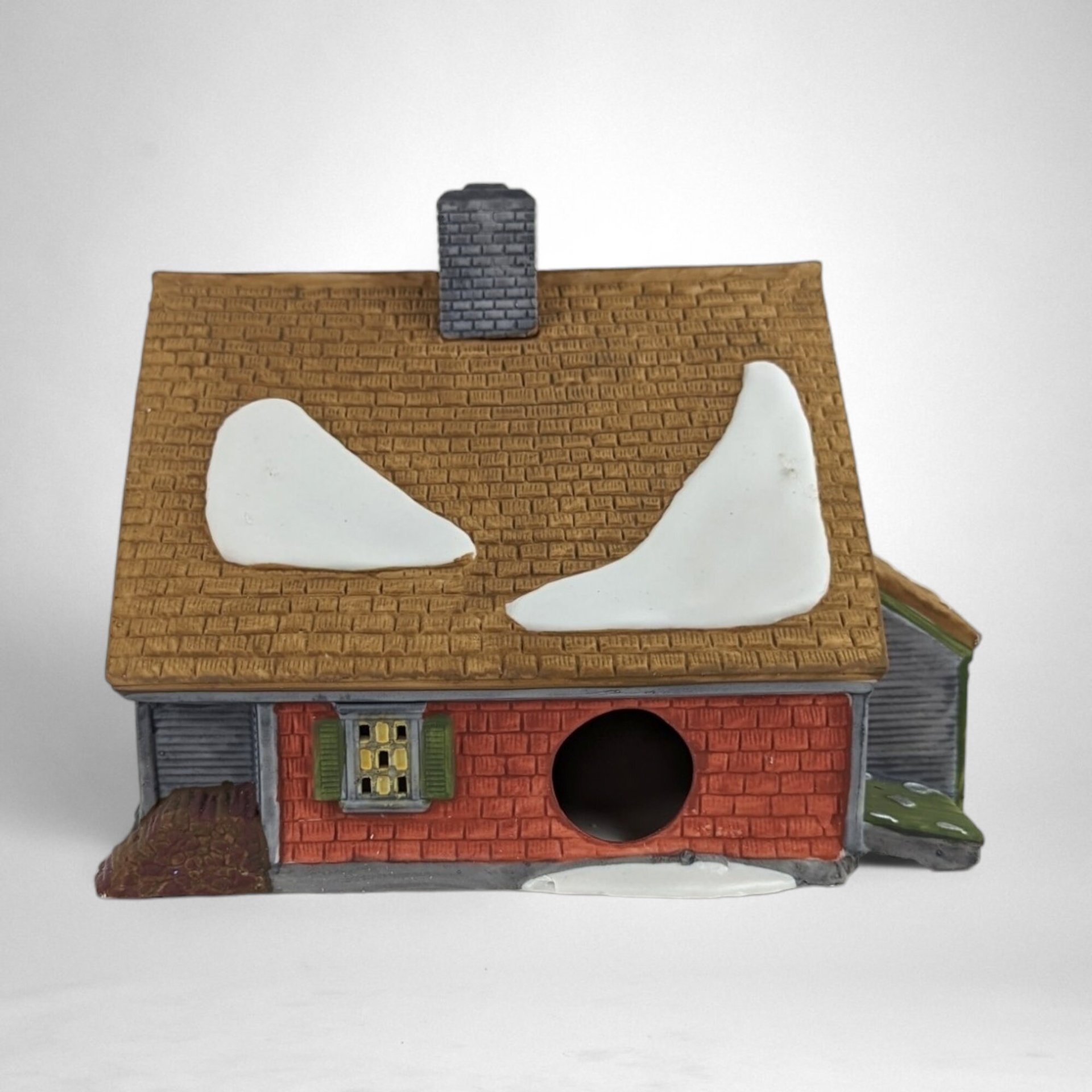 Vintage 1990 Dept 56 Shingle Creek House, New England Village, Lighted Porcelain House, Christmas Village Collectible, Original Box #5946-3